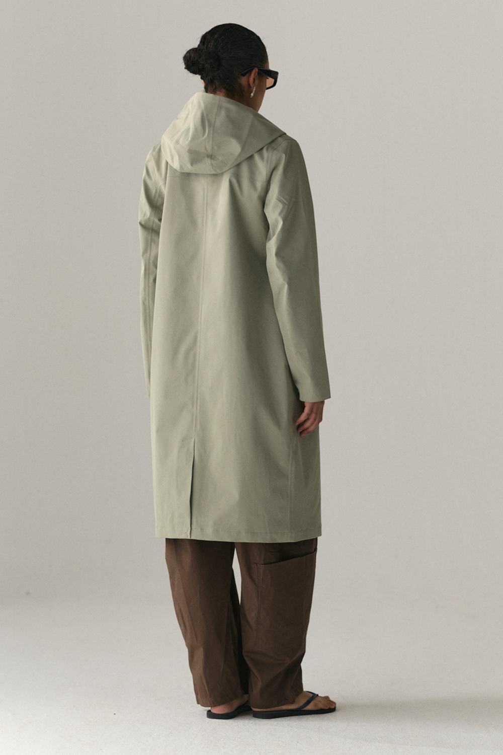 NOT SO LONG TUBE STRETCH TWILL SS25 LIGHT GREY ARMY