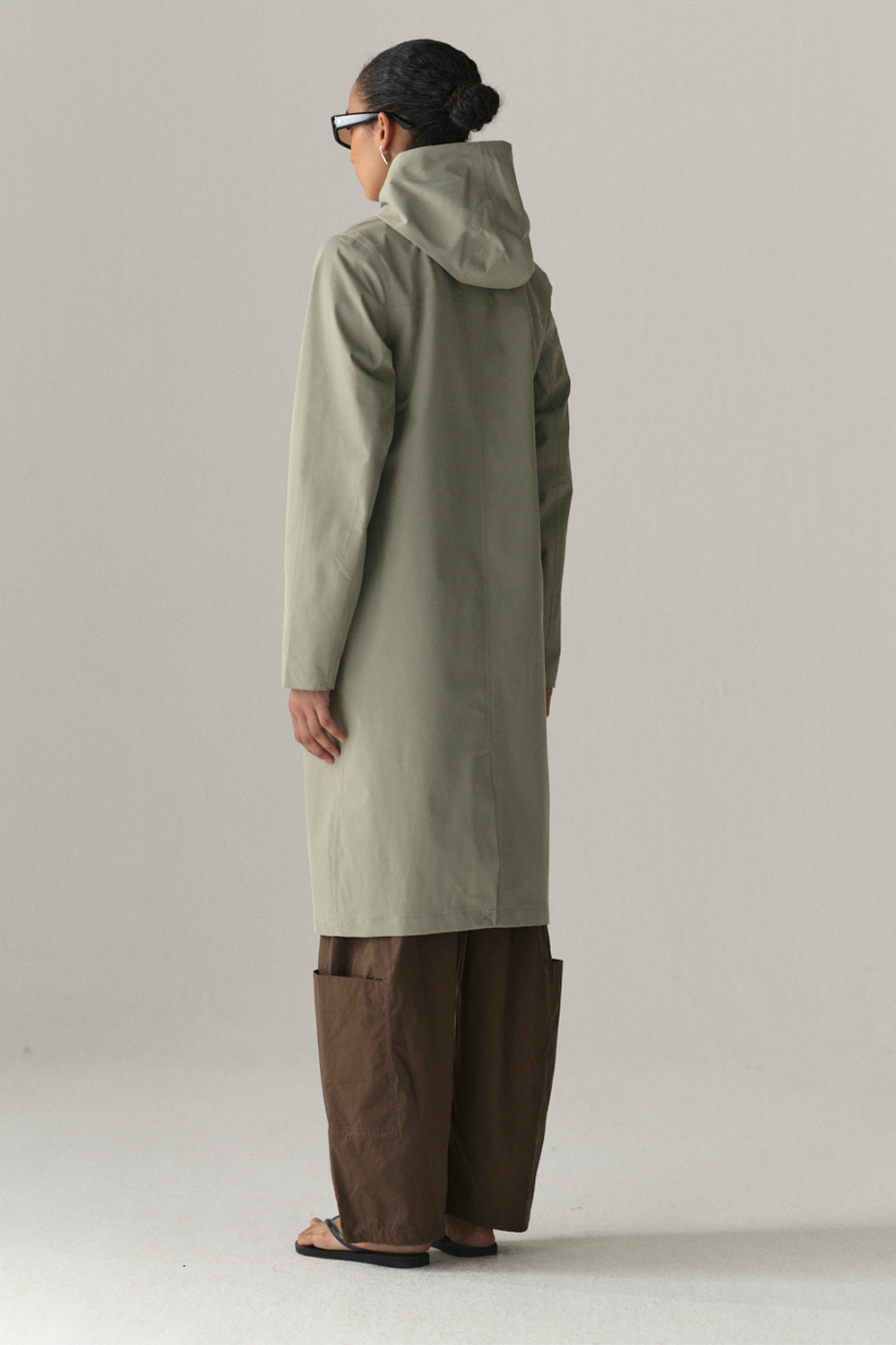 NOT SO LONG TUBE STRETCH TWILL SS25 LIGHT GREY ARMY