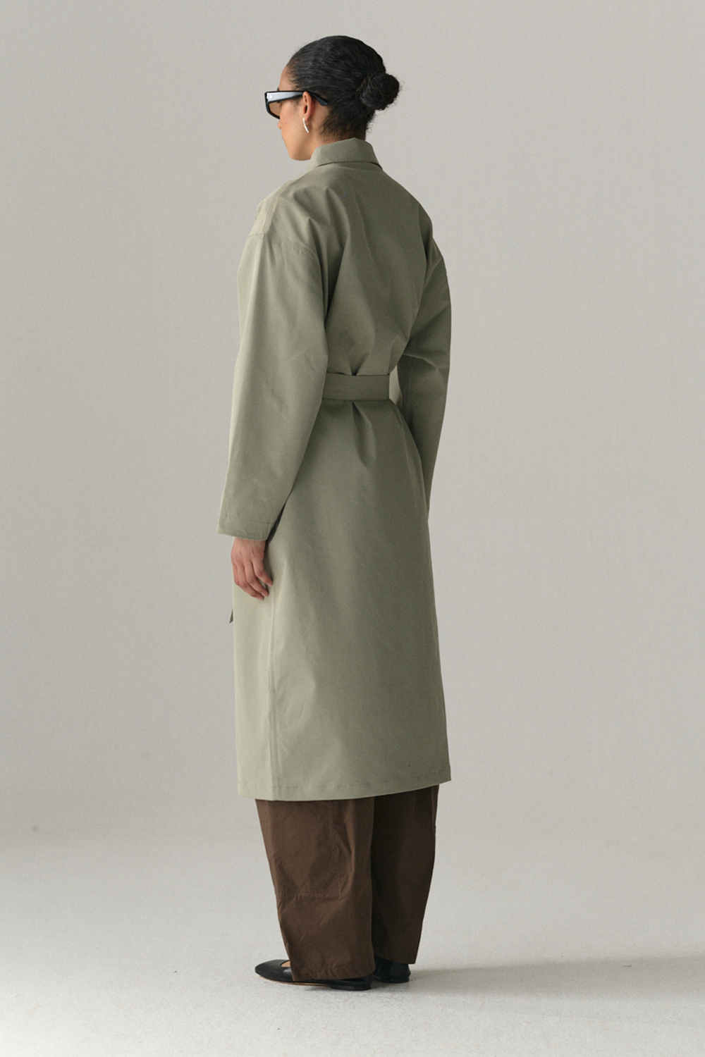 RACHEL G STRETCH TWILL SS25 LIGHT GREY ARMY