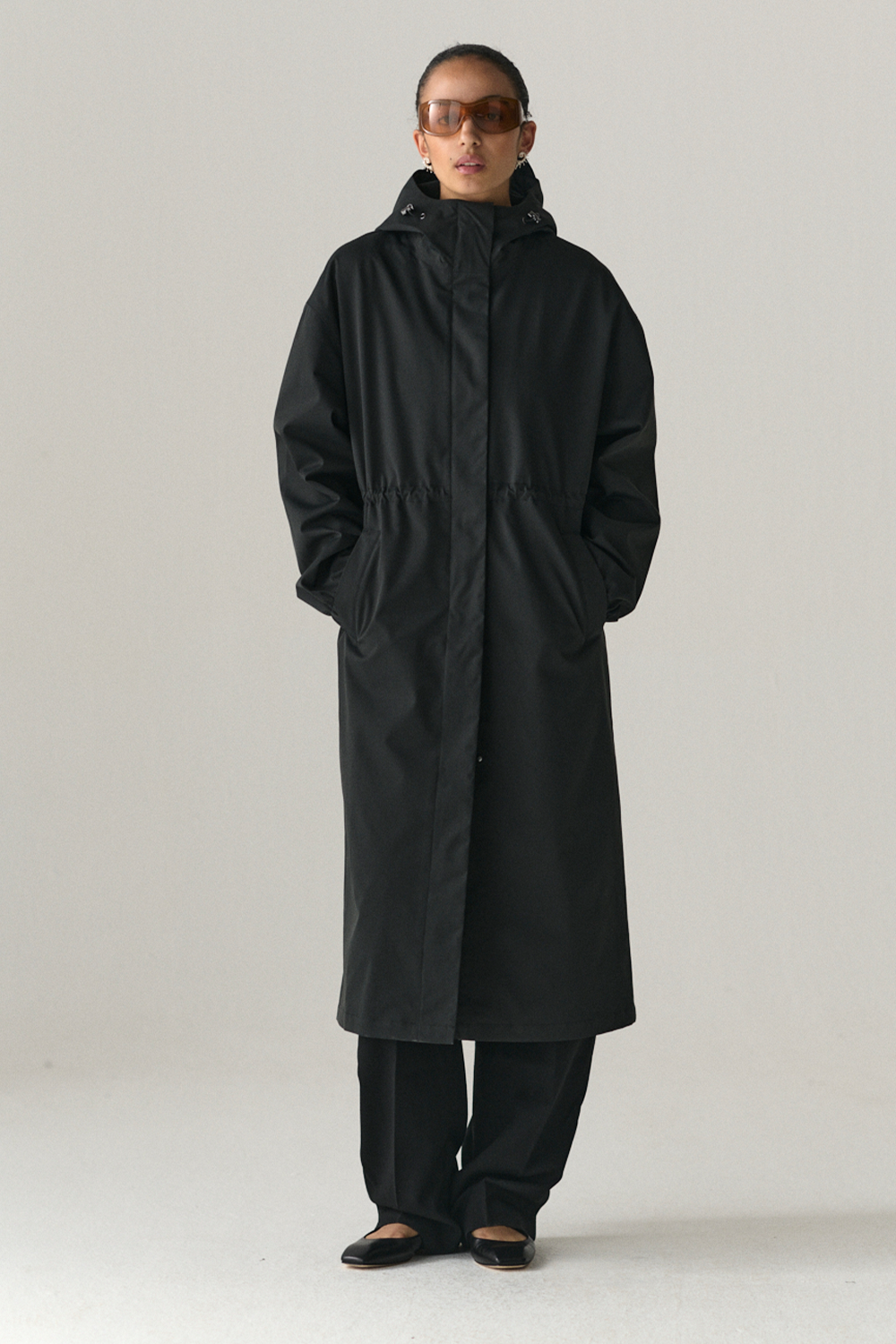 ROOMY LONG TUBE TWILL SS25 WASHED BLACK