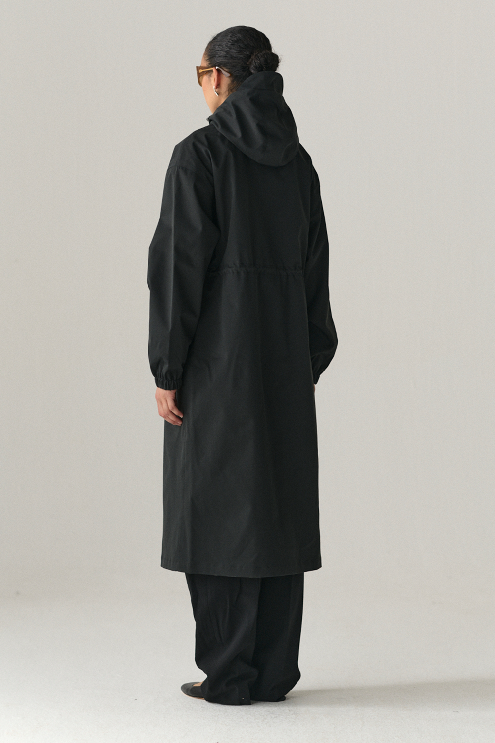 ROOMY LONG TUBE TWILL SS25 WASHED BLACK