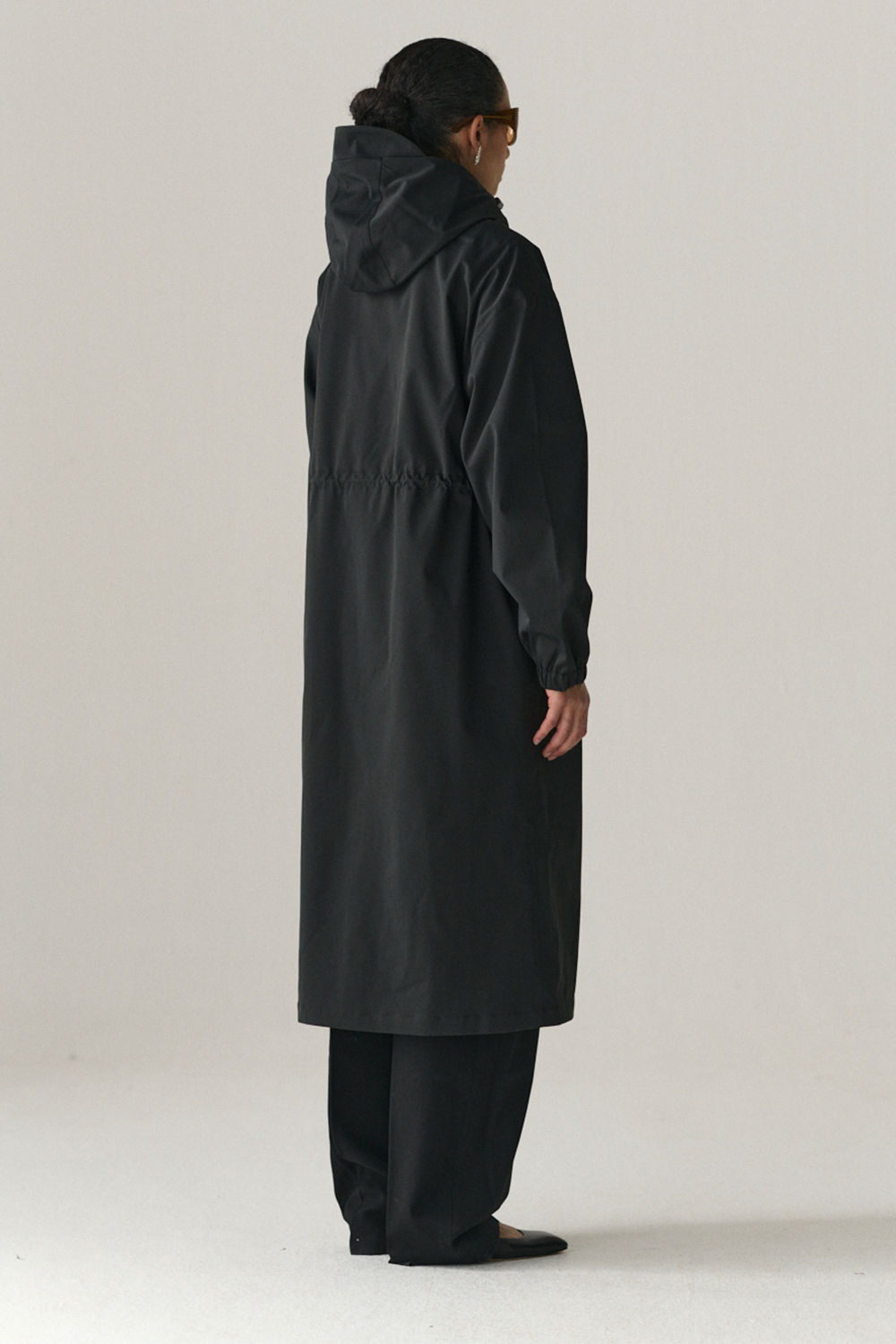 ROOMY LONG TUBE TWILL SS25 WASHED BLACK