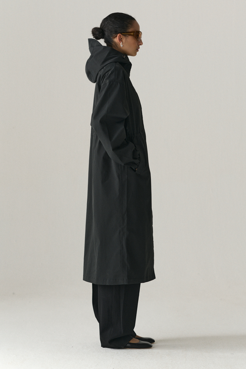 ROOMY LONG TUBE TWILL SS25 WASHED BLACK