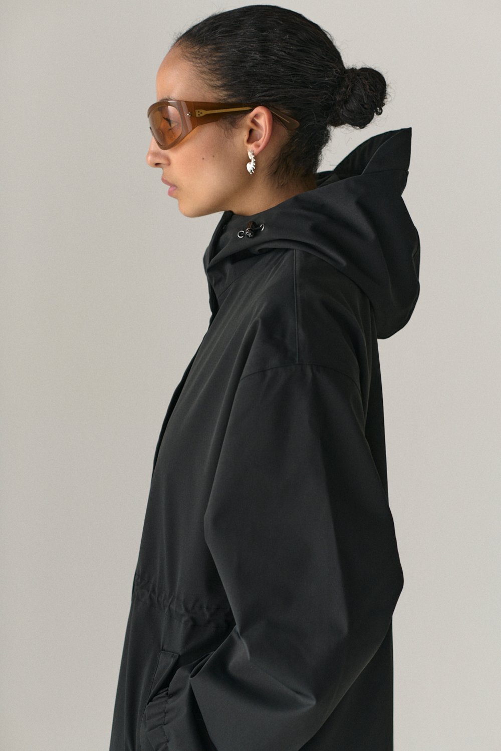 ROOMY LONG TUBE TWILL SS25 WASHED BLACK