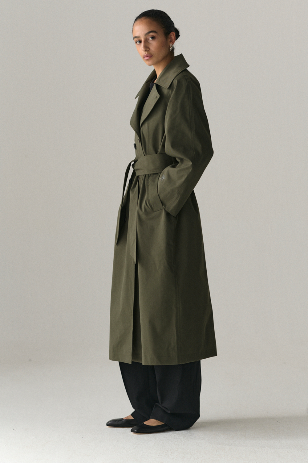 ROOMY TRENCH SS25 WASHED FOREST