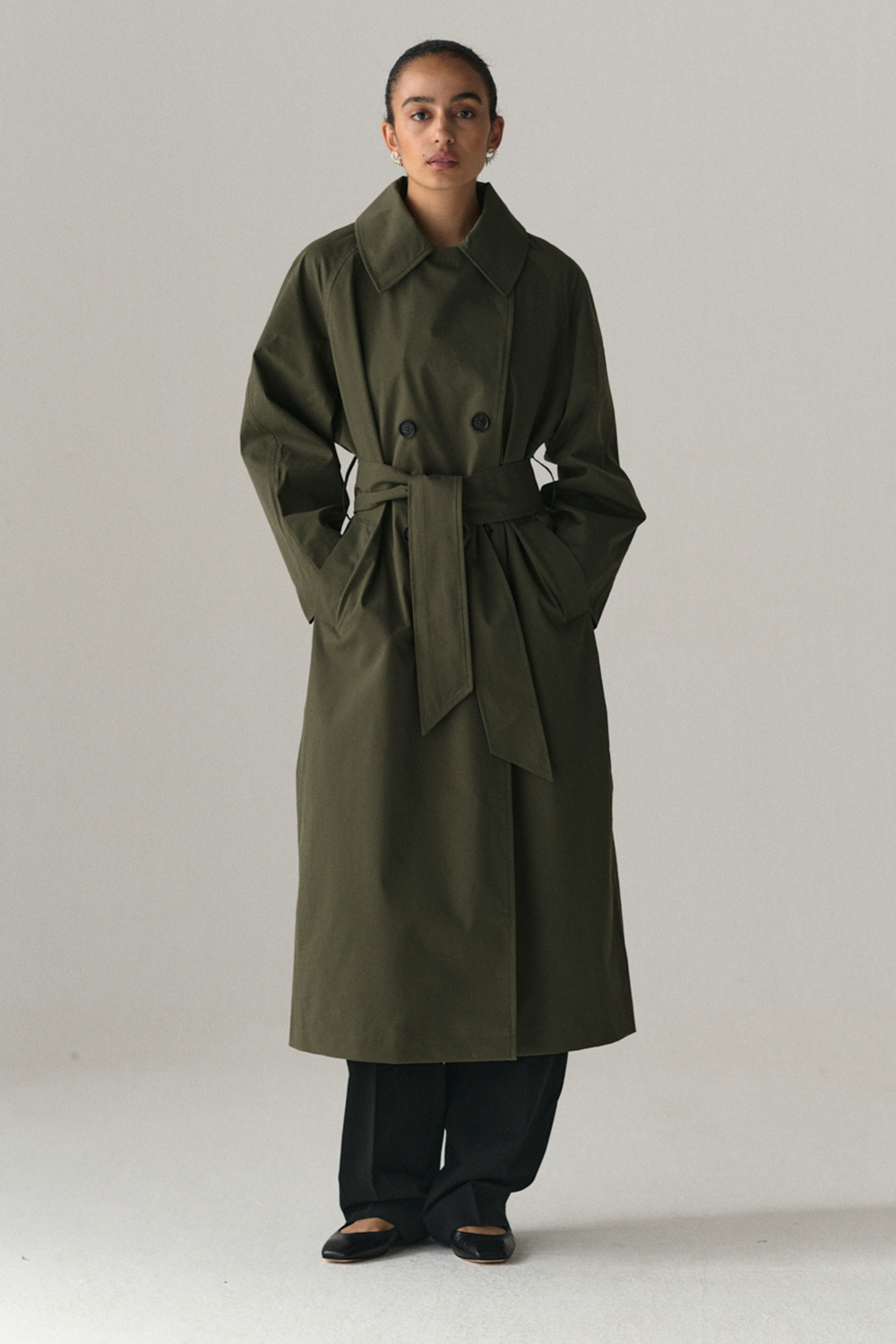 ROOMY TRENCH SS25 WASHED FOREST