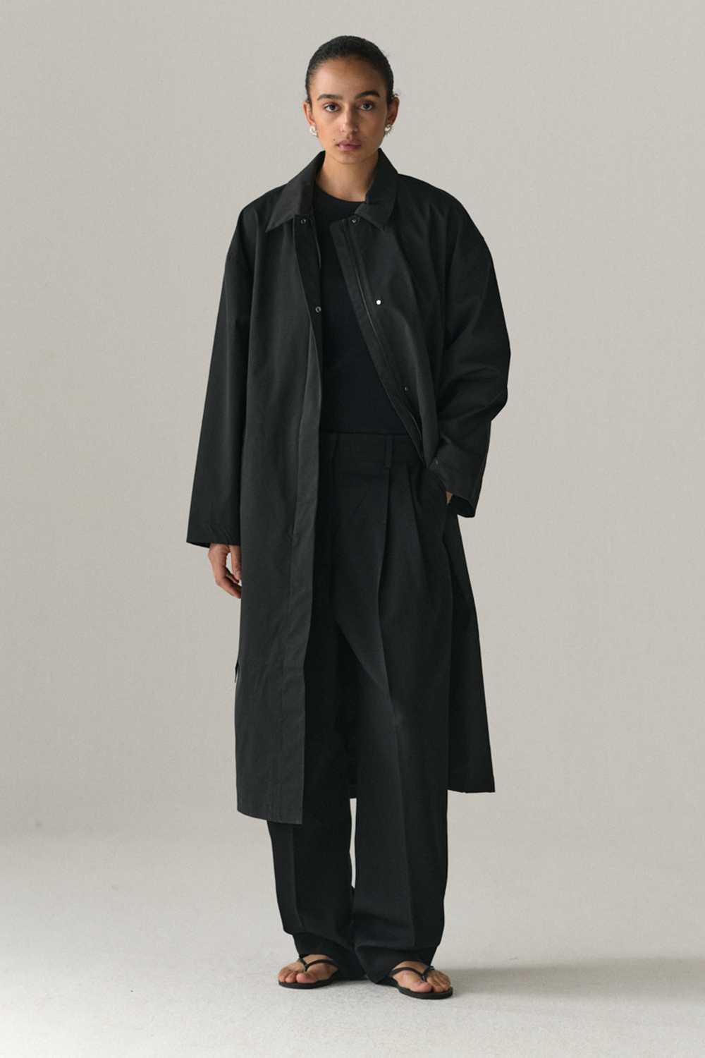 RACHEL G STRETCH TWILL SS25 WASHED BLACK