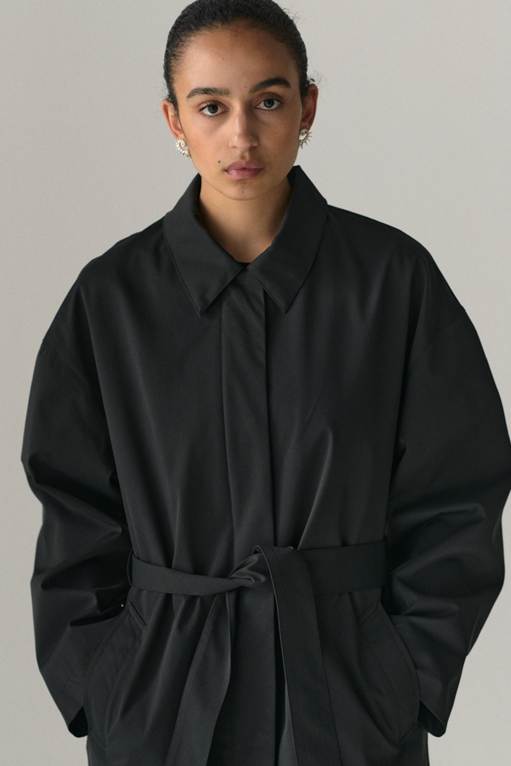 RACHEL G STRETCH TWILL SS25 WASHED BLACK