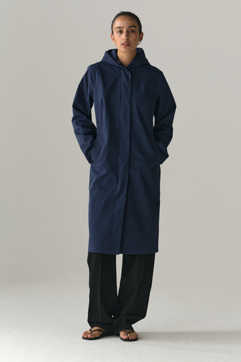 NOT SO LONG TUBE STRETCH TWILL SS25 NAVY