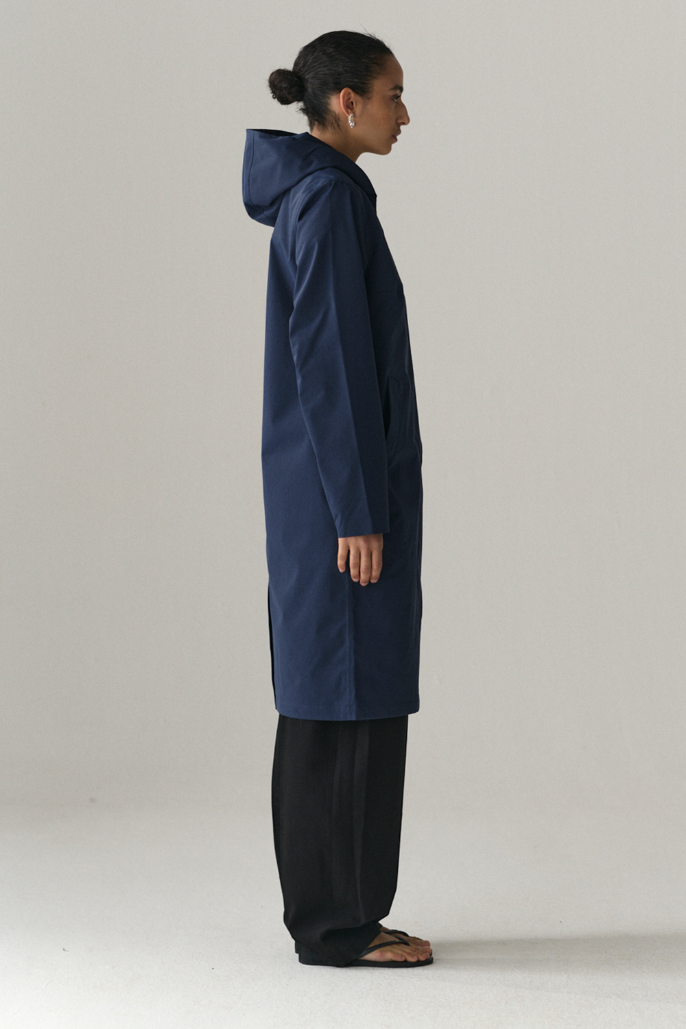 NOT SO LONG TUBE STRETCH TWILL SS25 NAVY