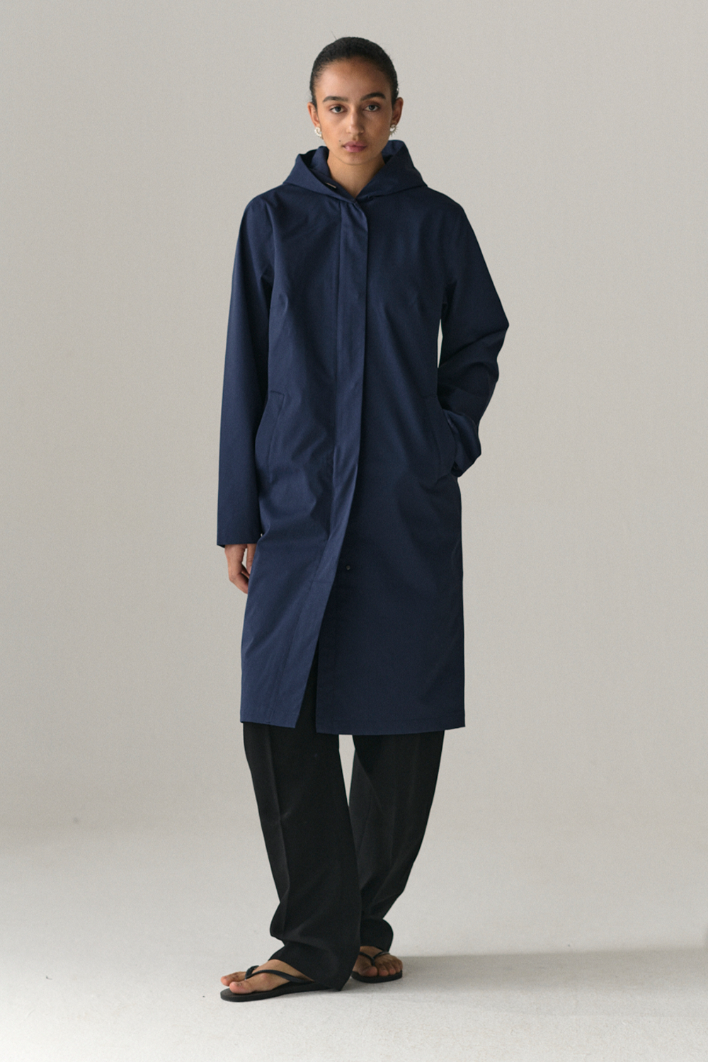 NOT SO LONG TUBE STRETCH TWILL SS25 NAVY