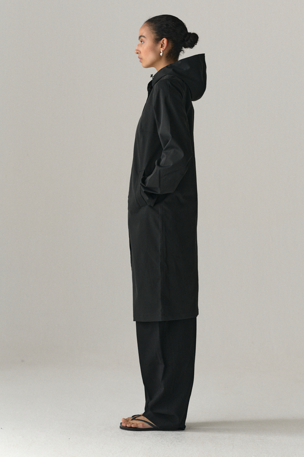 NOT SO LONG TUBE STRETCH TWILL SS25 WASHED BLACK