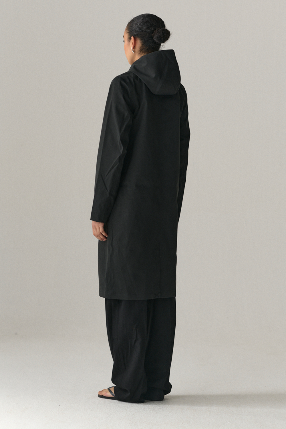 NOT SO LONG TUBE STRETCH TWILL SS25 WASHED BLACK
