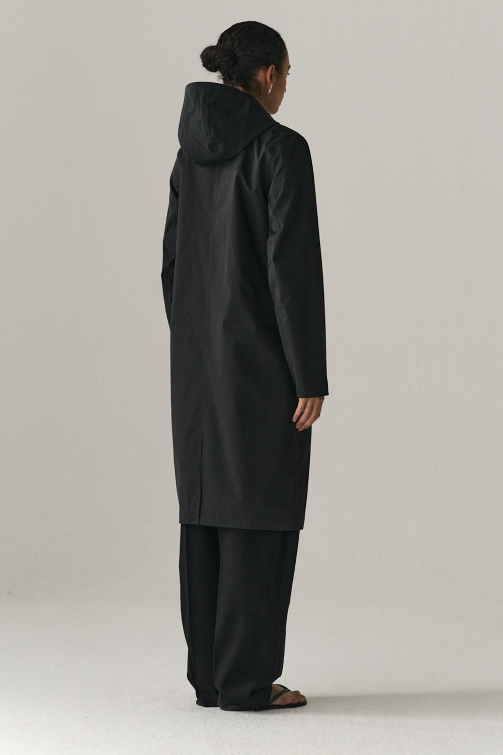 NOT SO LONG TUBE STRETCH TWILL SS25 WASHED BLACK