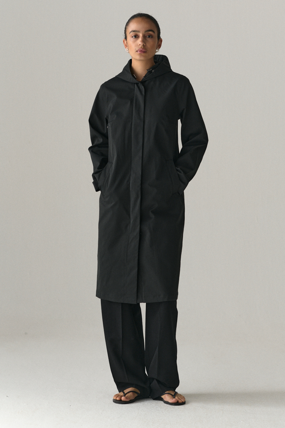NOT SO LONG TUBE STRETCH TWILL SS25 WASHED BLACK