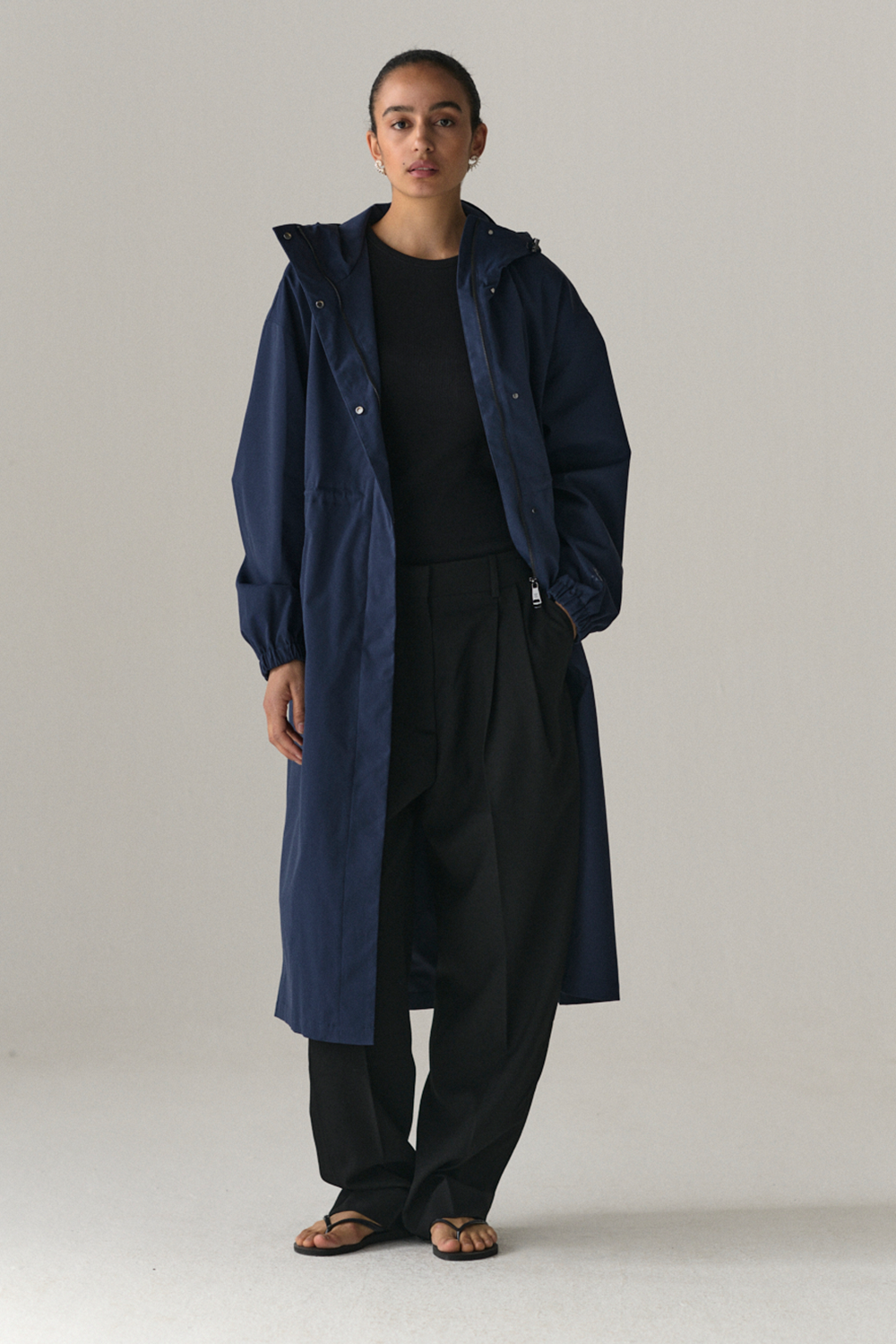 ROOMY LONG TUBE TWILL SS25 NAVY