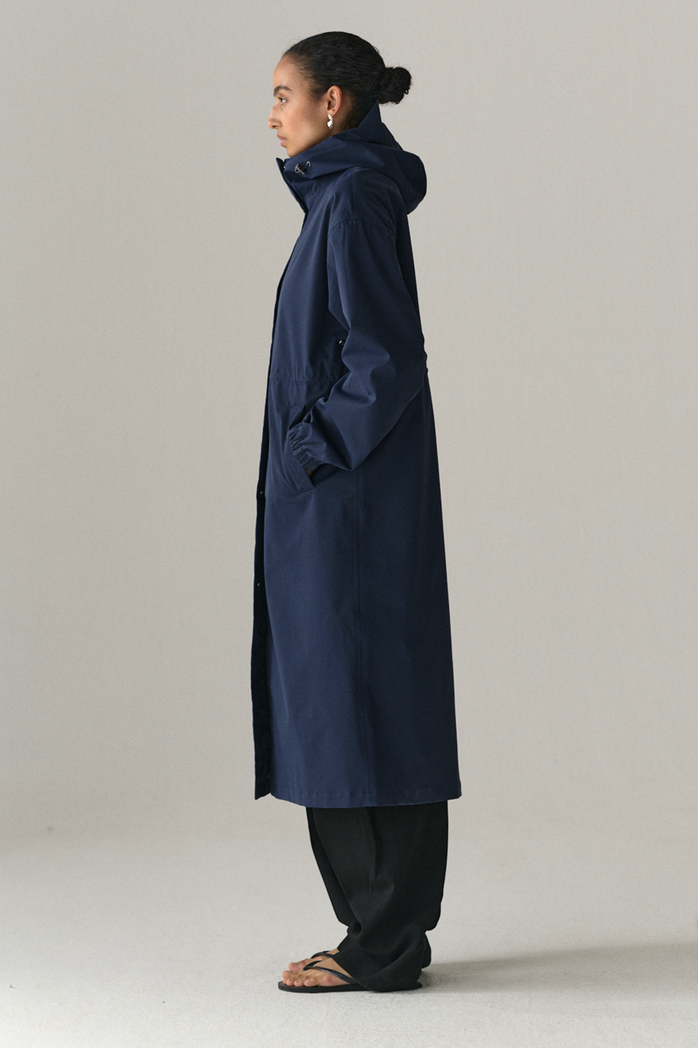 ROOMY LONG TUBE TWILL SS25 NAVY