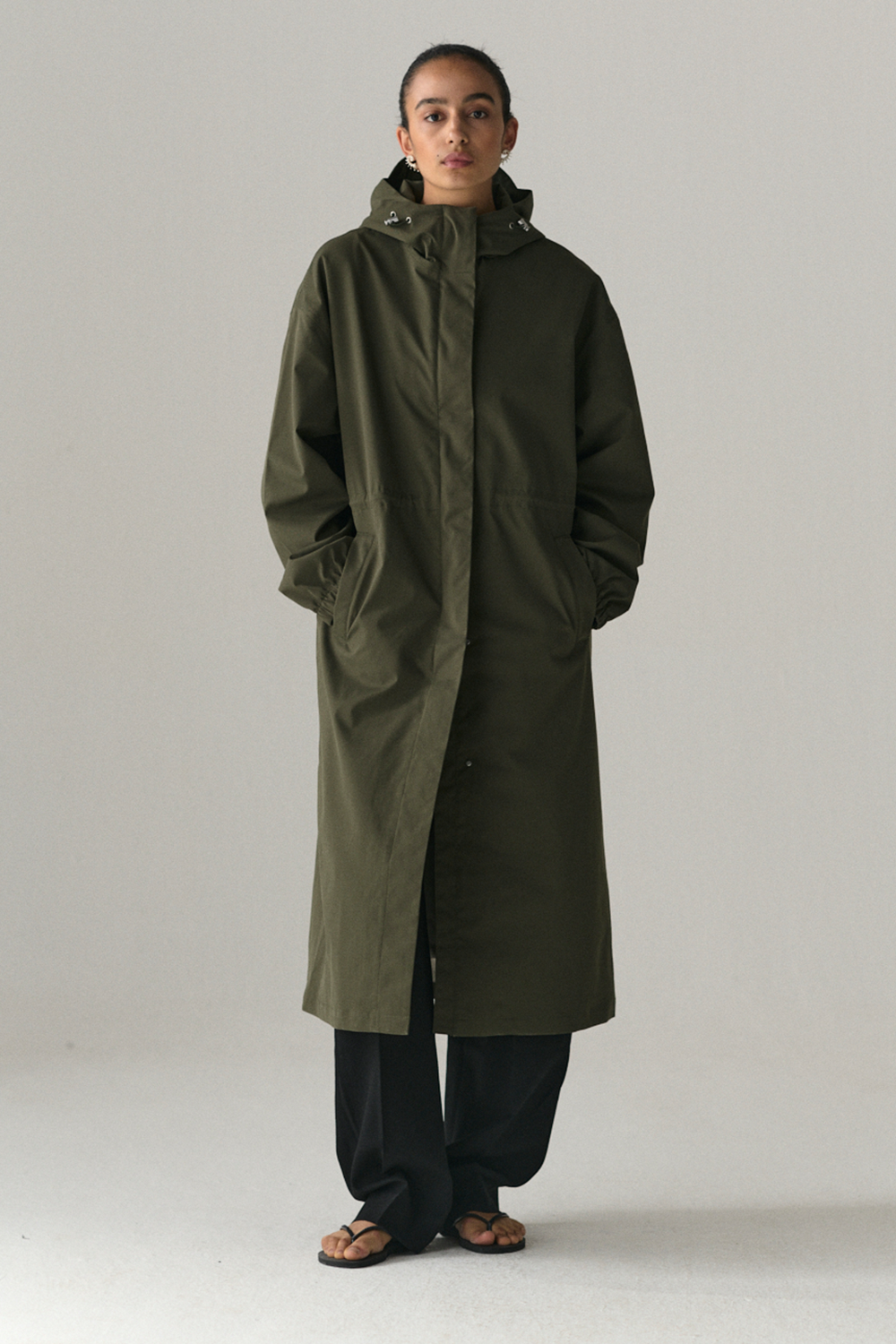ROOMY LONG TUBE TWILL SS25 WASHED FOREST