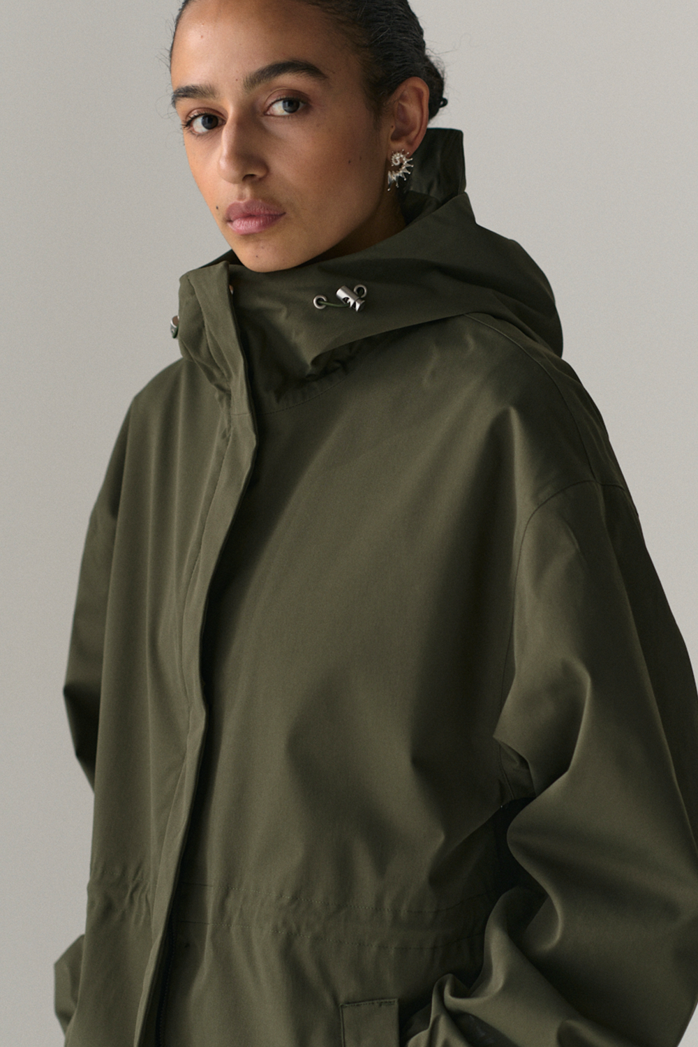 ROOMY LONG TUBE TWILL SS25 WASHED FOREST