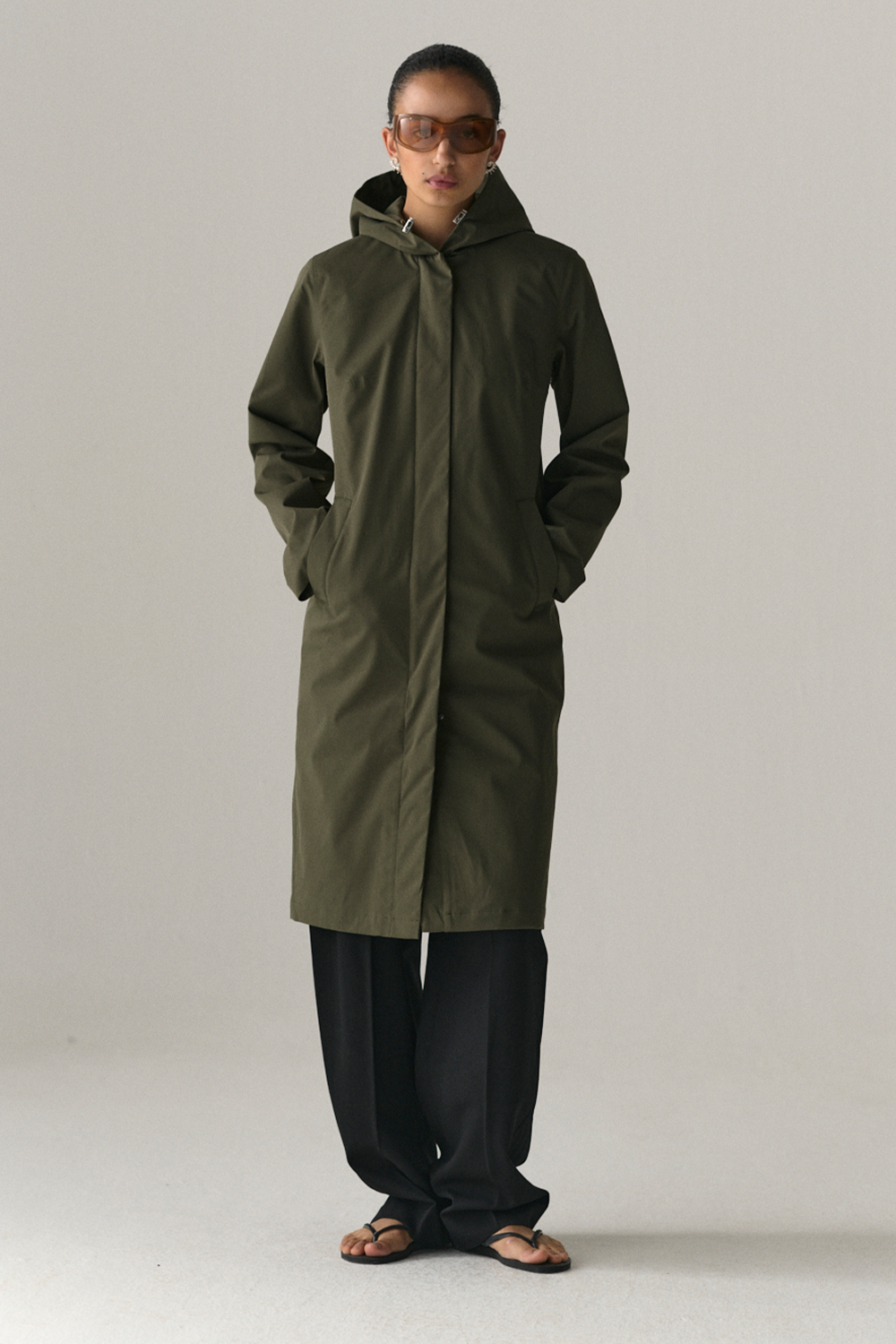 NOT SO LONG TUBE STRETCH TWILL SS25 WASHED FOREST