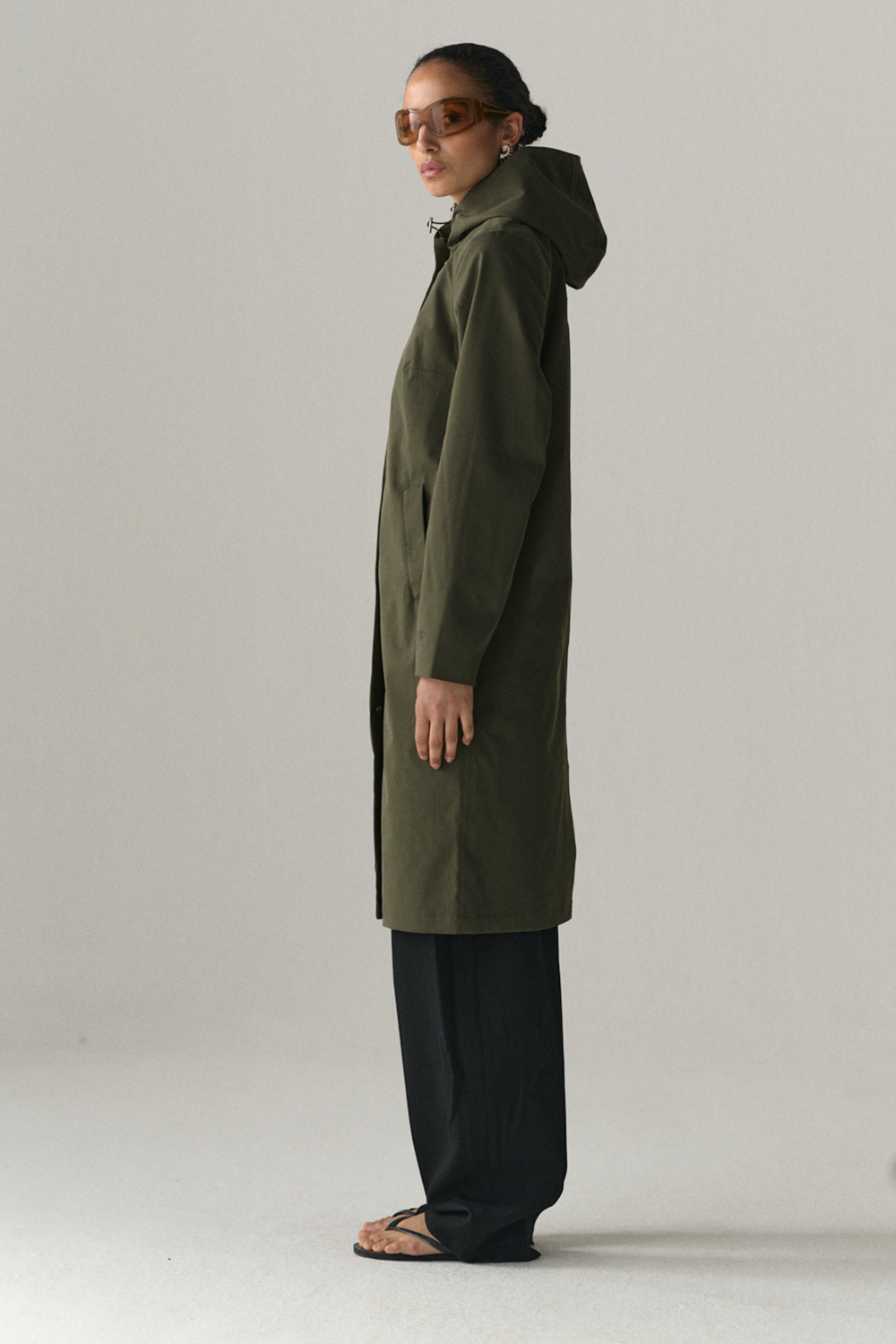 NOT SO LONG TUBE STRETCH TWILL SS25 WASHED FOREST