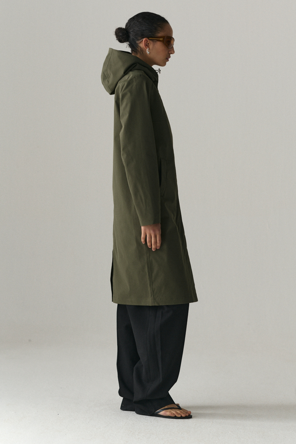 NOT SO LONG TUBE STRETCH TWILL SS25 WASHED FOREST