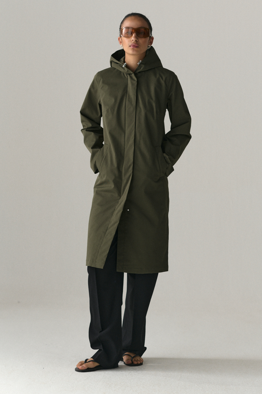 NOT SO LONG TUBE STRETCH TWILL SS25 WASHED FOREST