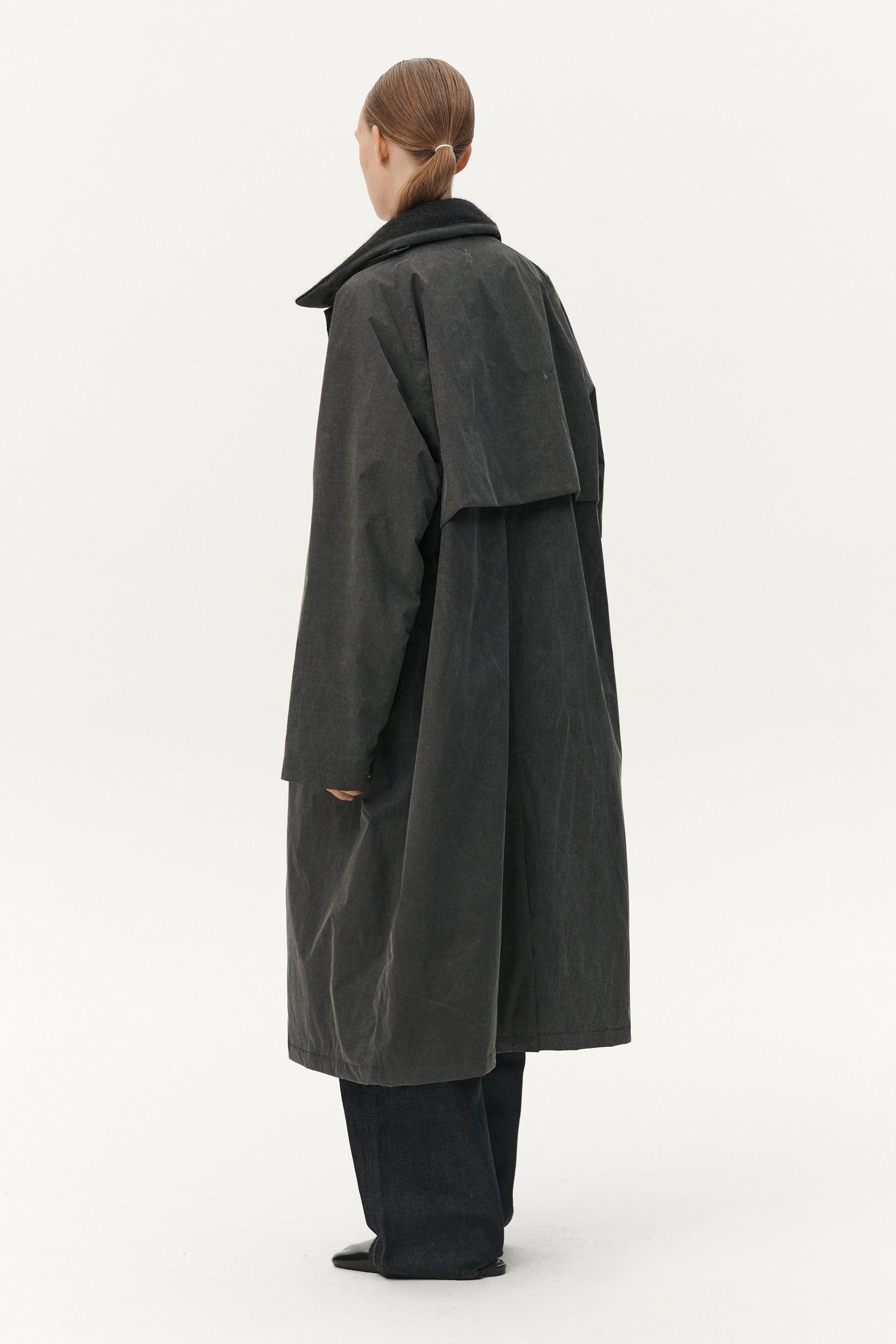 LONG COACH WASHED AW25 WASHED BLACK WOMENS