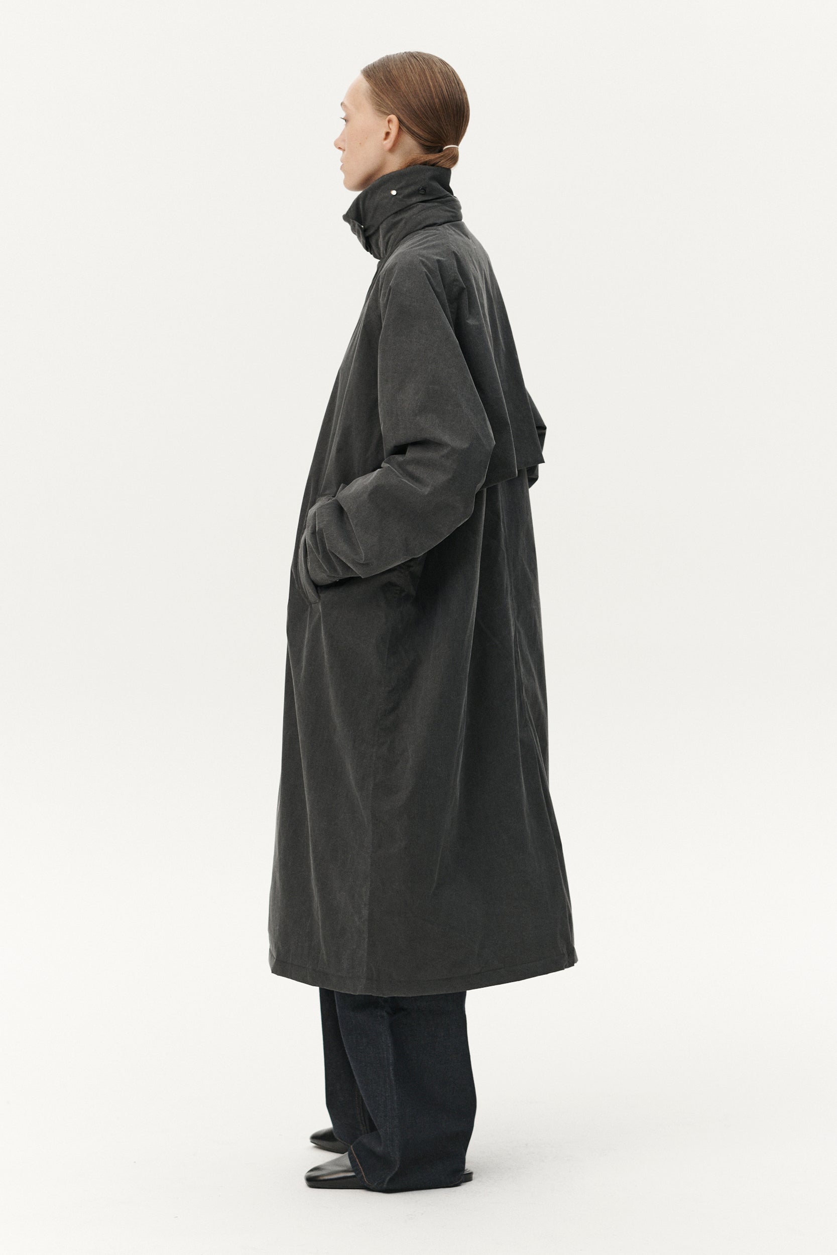 LONG COACH WASHED AW25 WASHED BLACK WOMENS
