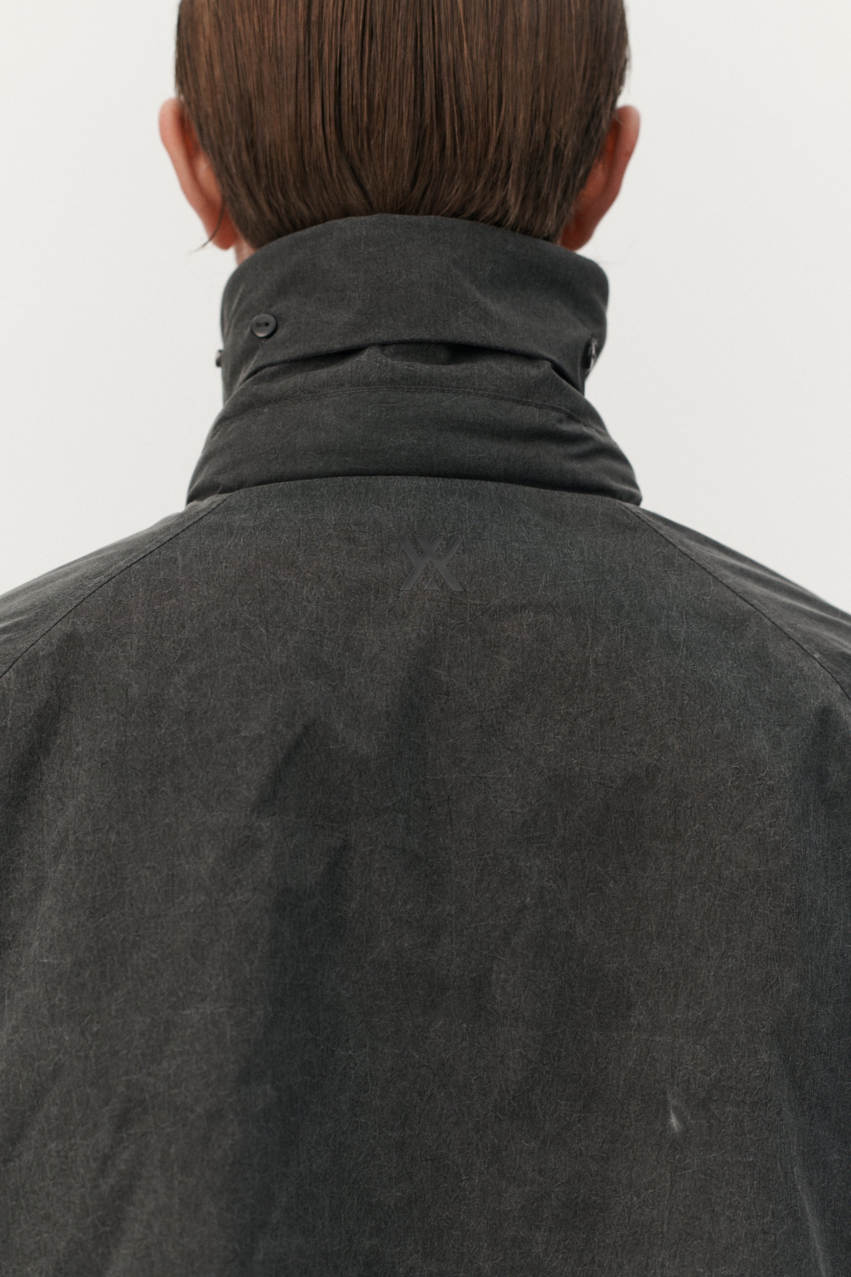LONG COACH WASHED AW25 WASHED BLACK MENS