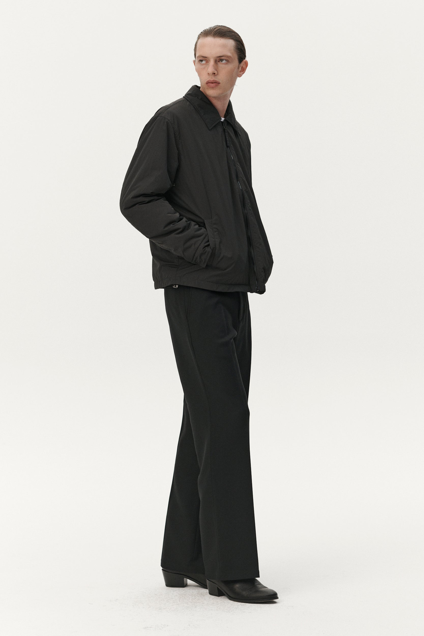 ZIP UP CRINCLE AW25 BLACK