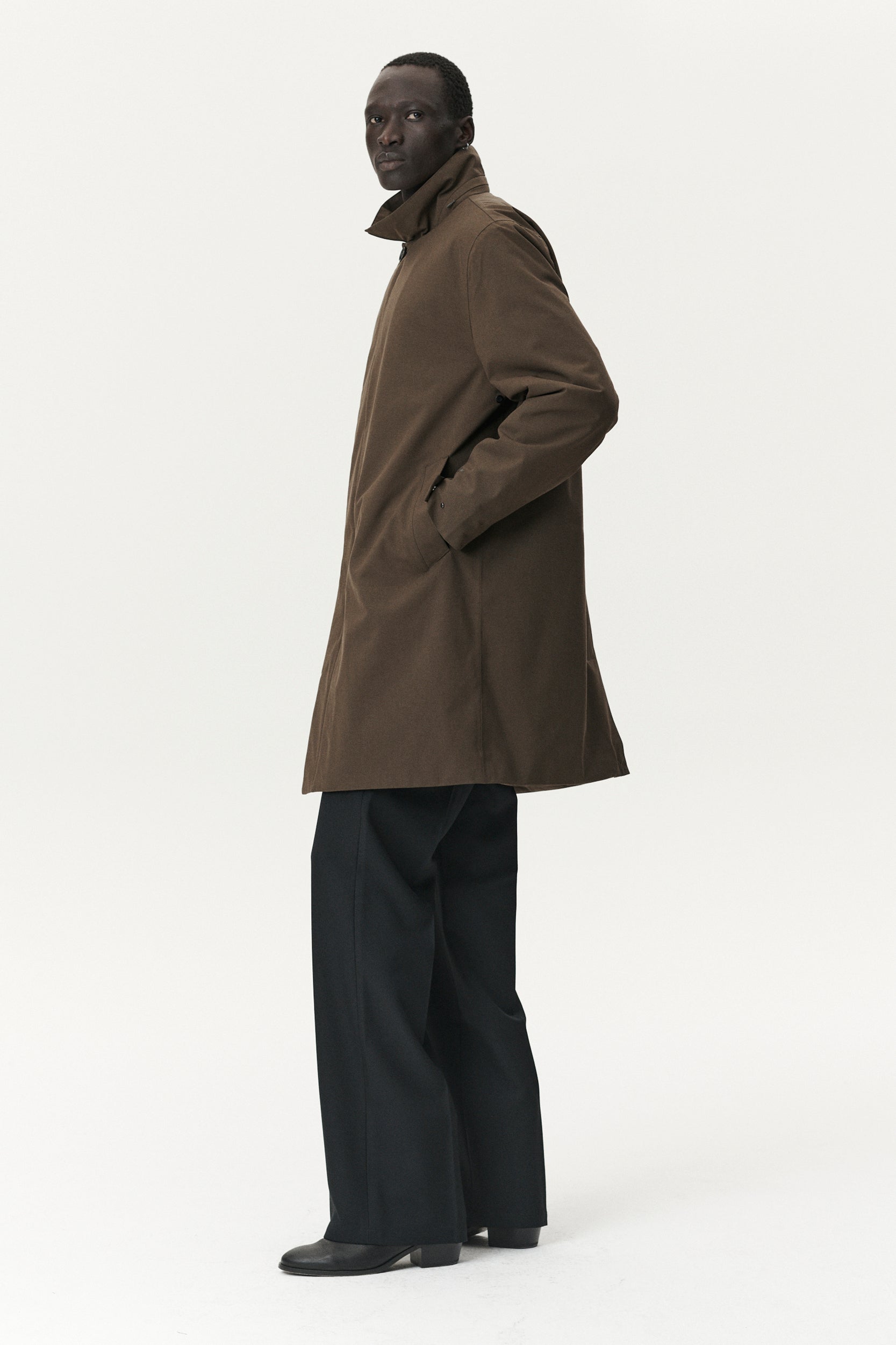LONG DONG POLYRAYON WOOL LOOK AW25 OLIVE