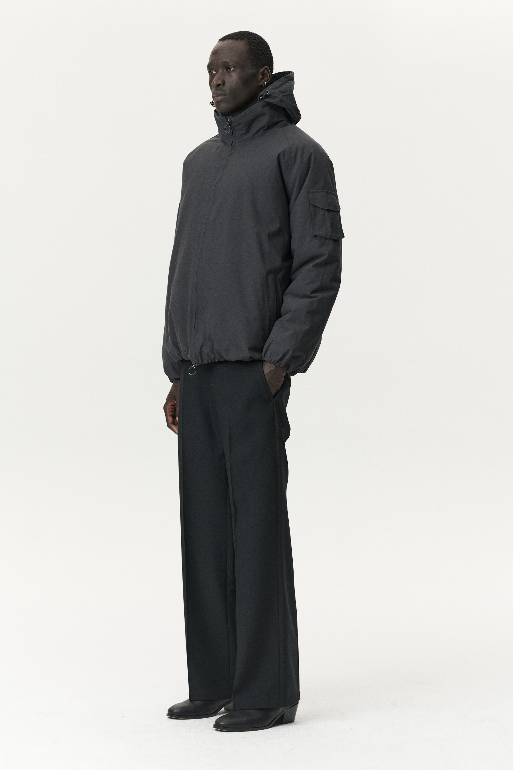 SHORT TRACKER POLY RAYON AW25 STEEL GREY