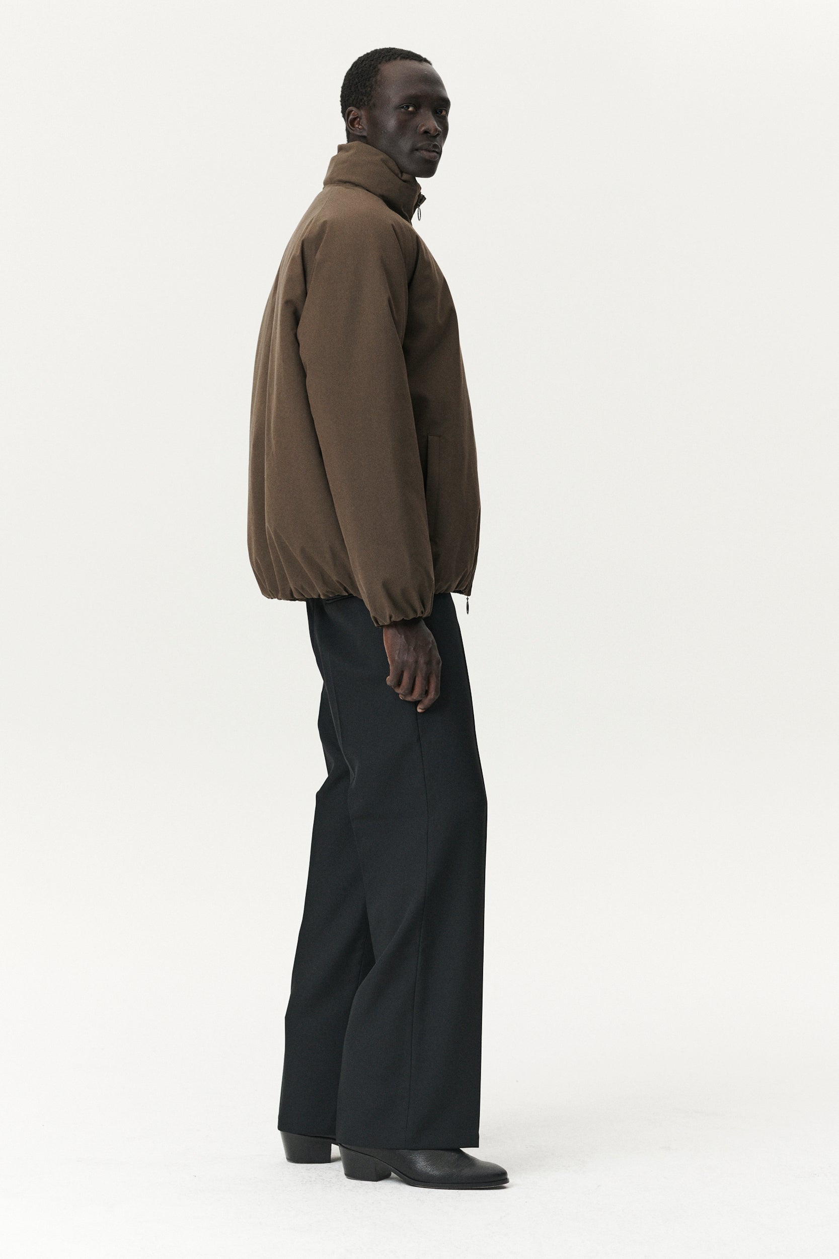 SHORT TRACKER POLY RAYON AW25 OLIVE