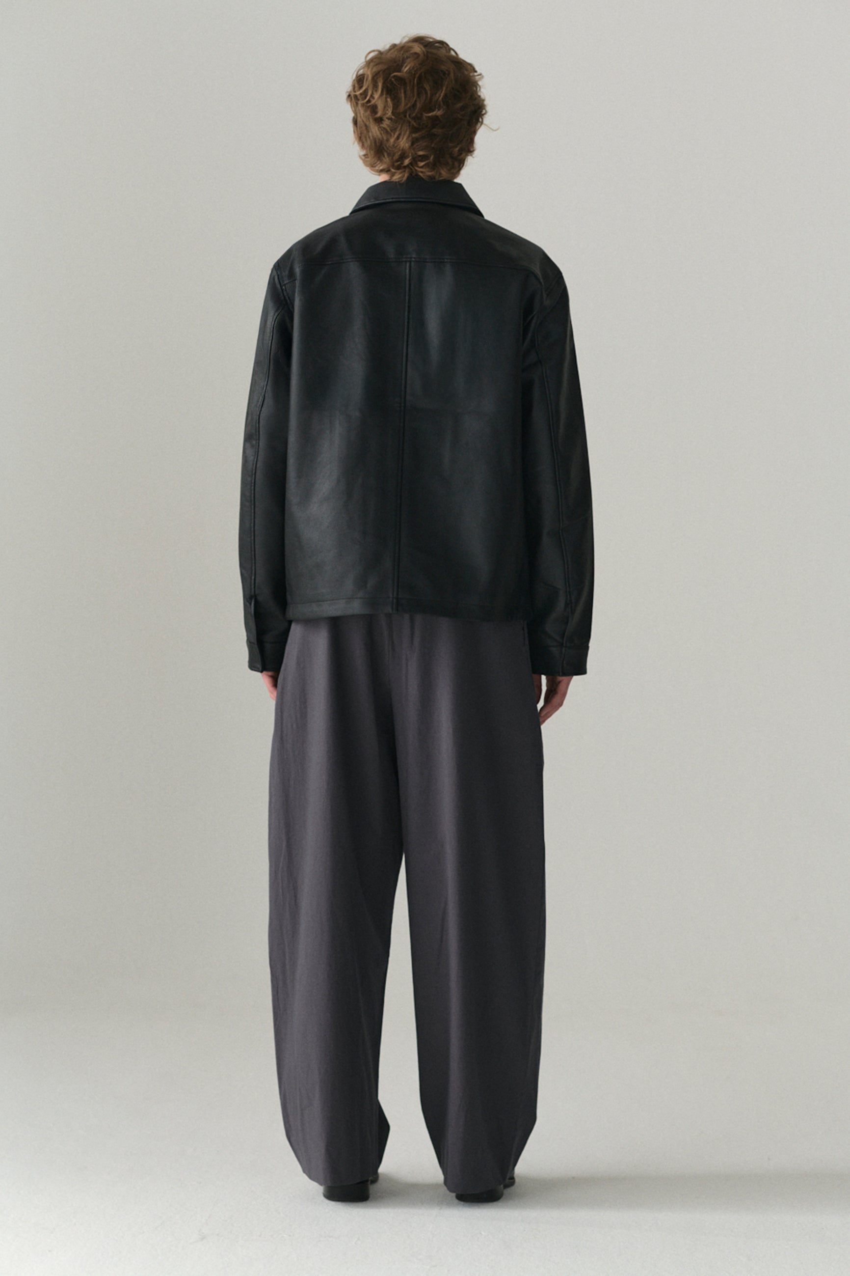 ZIP UP FAUX L SS25 BLACK MENS