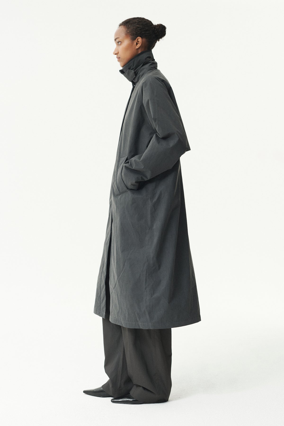 LONG COACH WASHED WOMEN AW26 WASHED BLACK