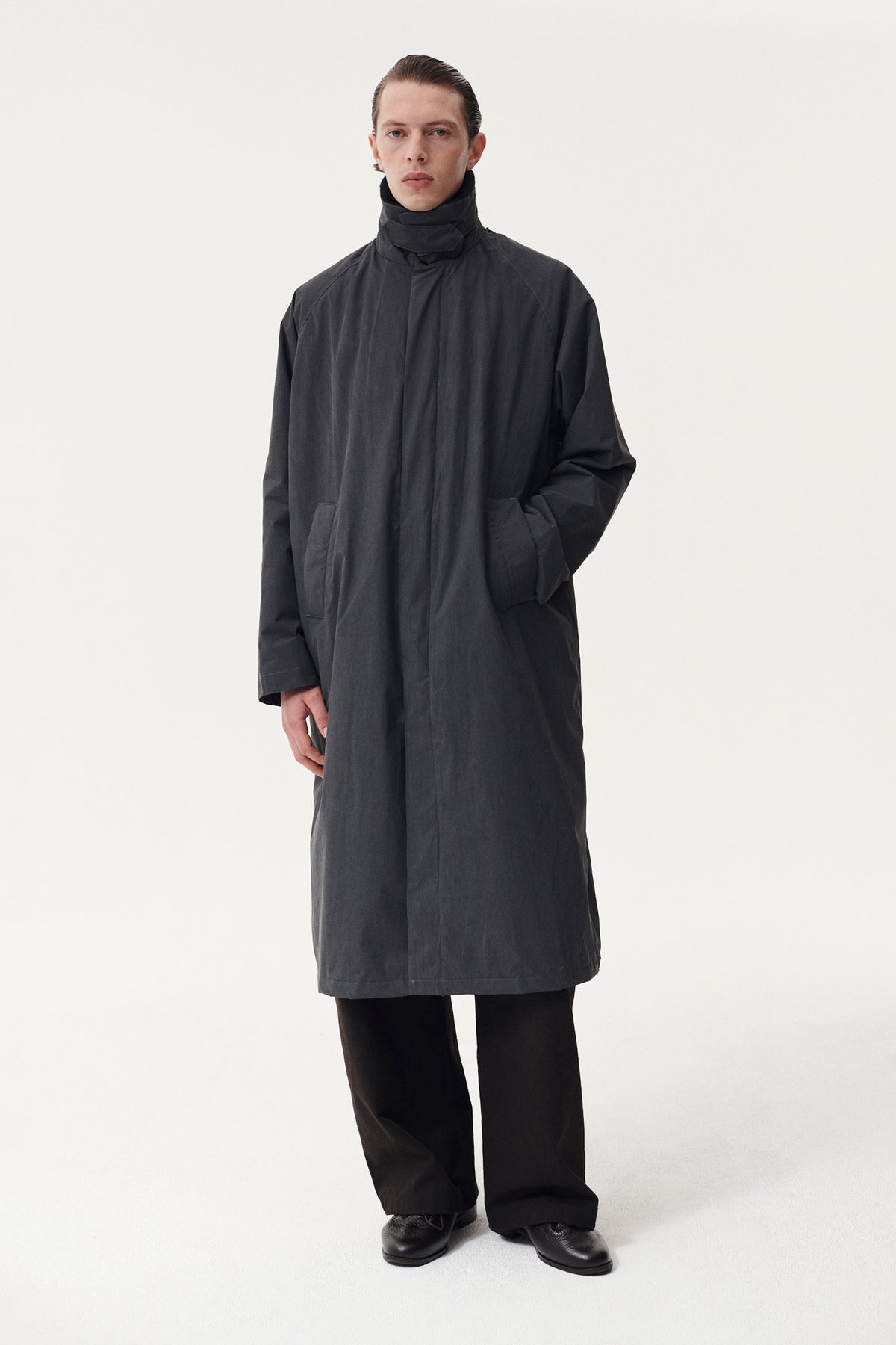LONG COACH WASHED AW26 WASHED BLACK