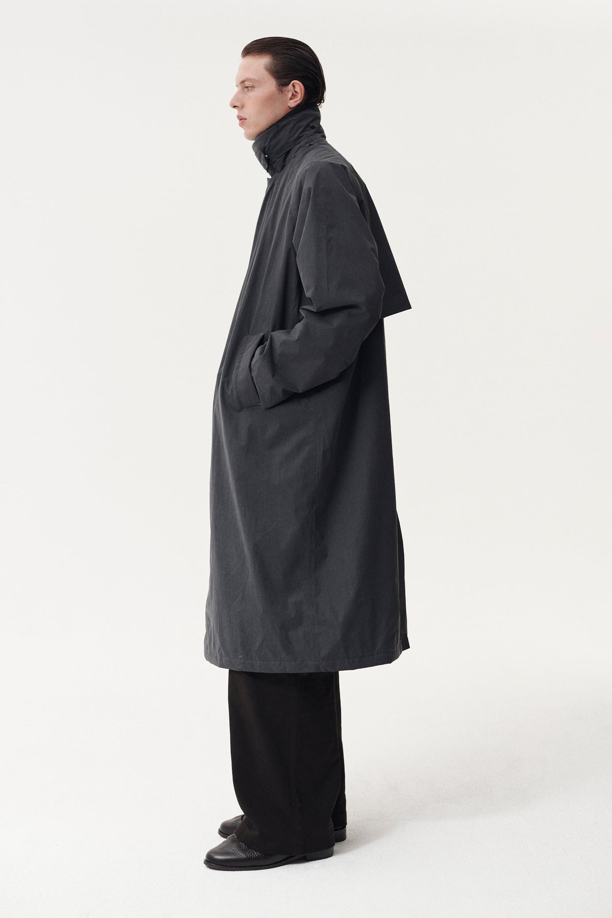 LONG COACH WASHED AW26 WASHED BLACK