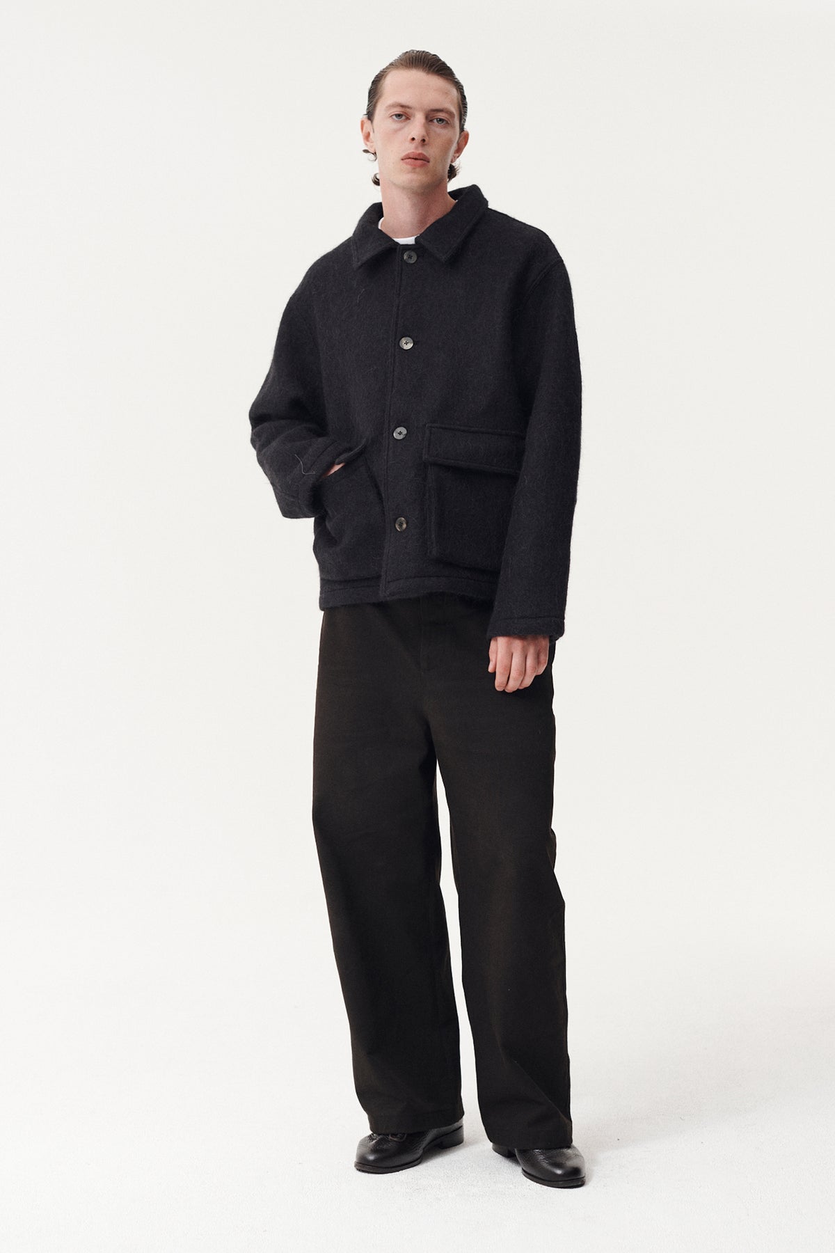 O SHIRT NEW FUZZY AW26 BLACK