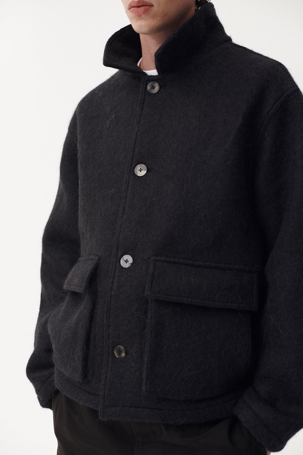 O SHIRT NEW FUZZY AW26 BLACK