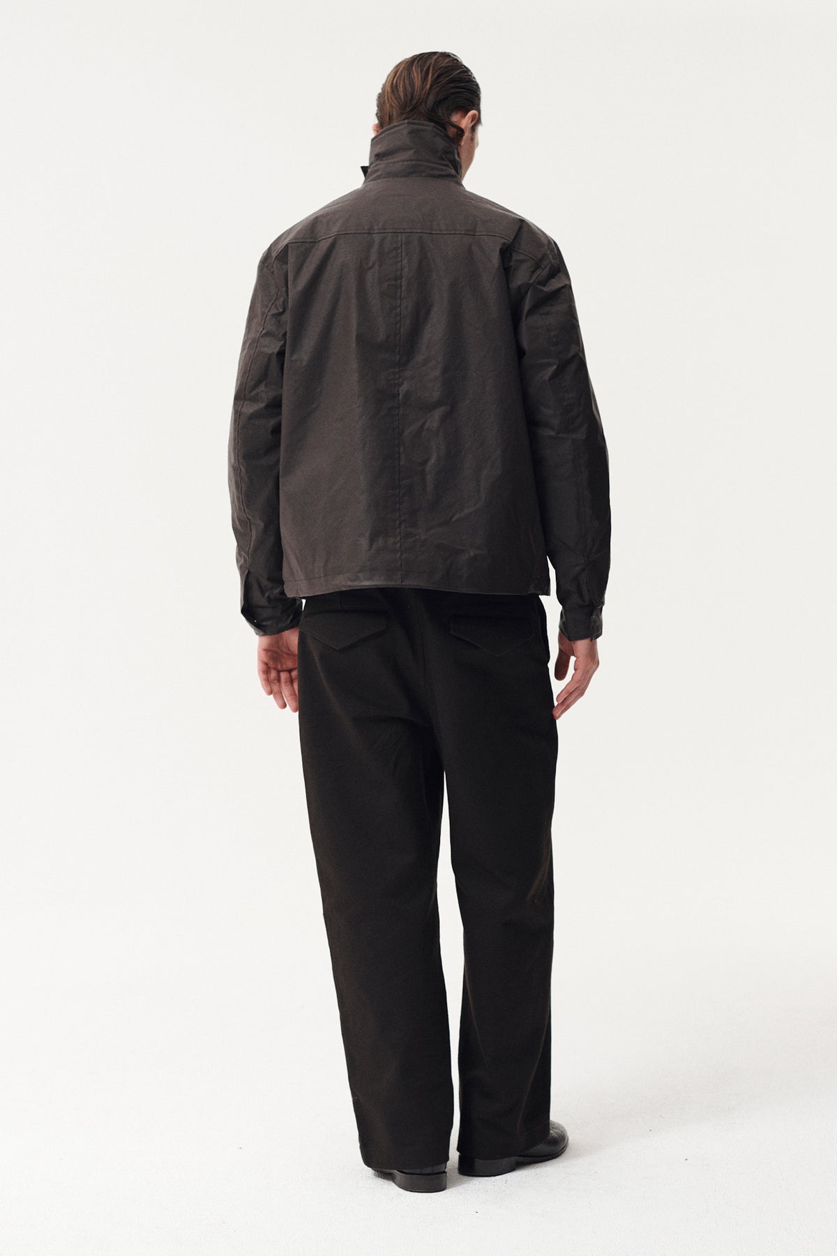 ZIP UP WAX CORDU AW26 CHOCOLATE