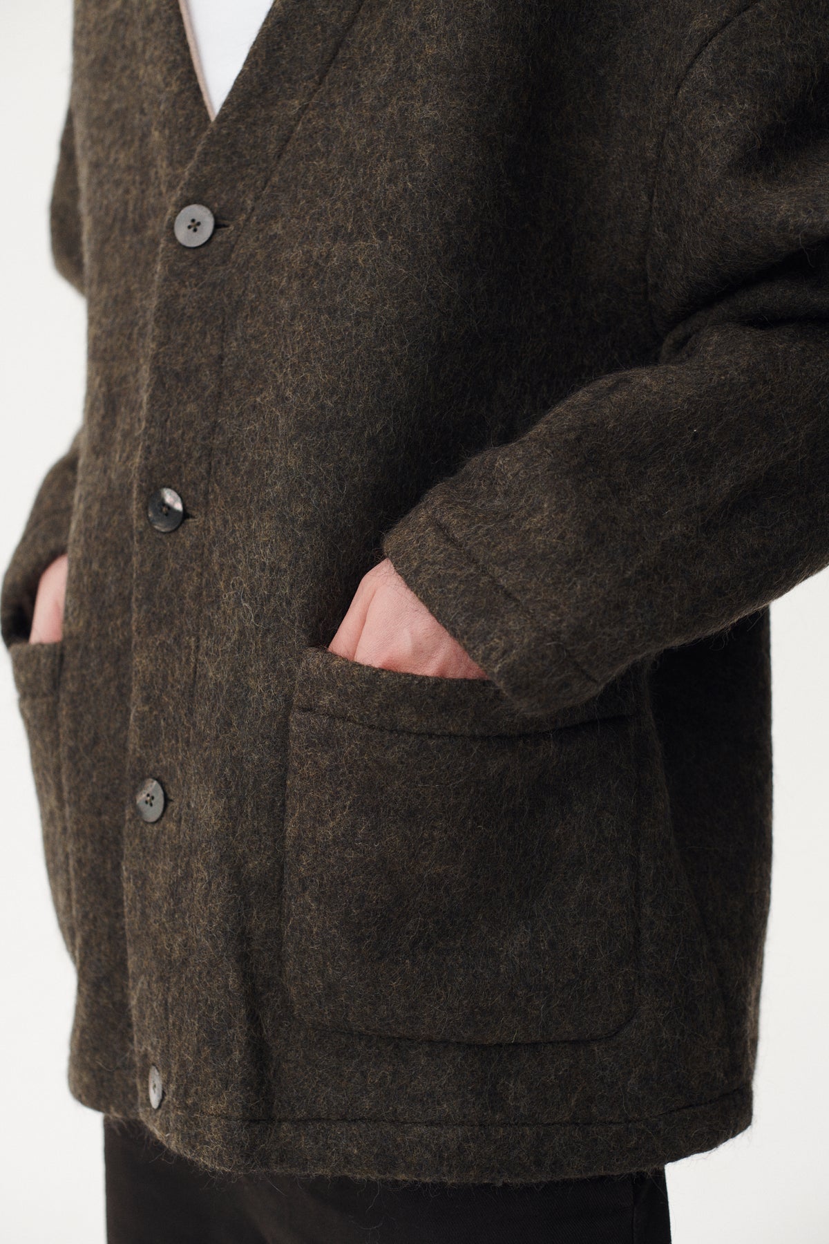 CARDI FUZZY BONDED AW26 GREEN