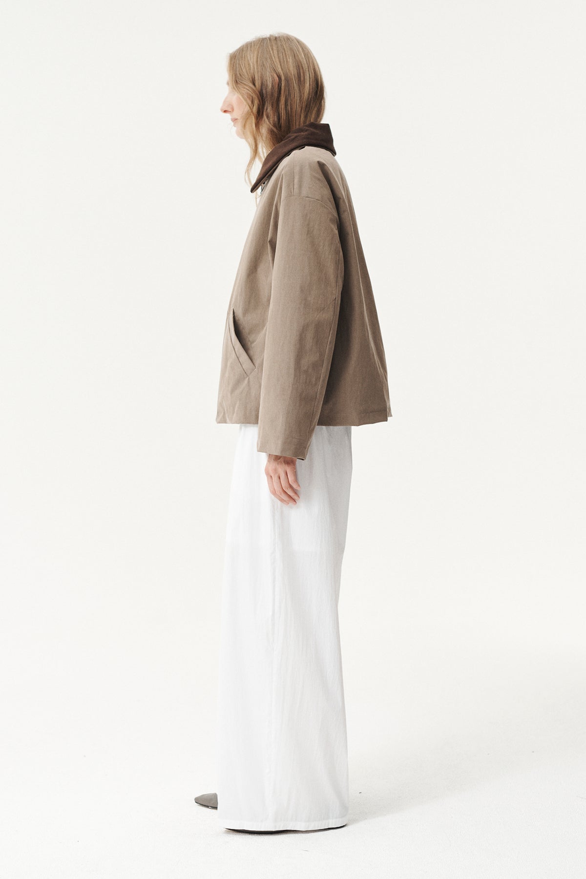 SHIRT JACKET WASHED TENCEL AW26 FADED CAMEL