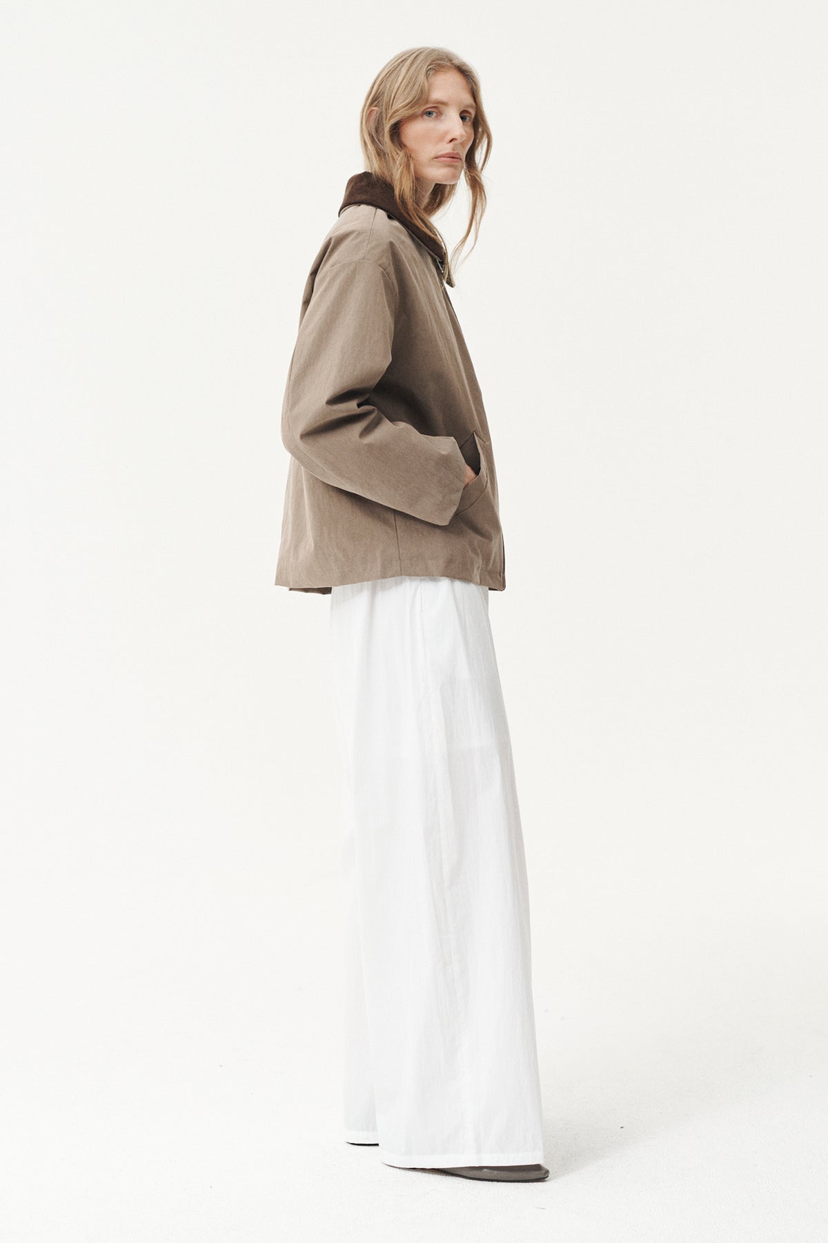 SHIRT JACKET WASHED TENCEL AW26 FADED CAMEL