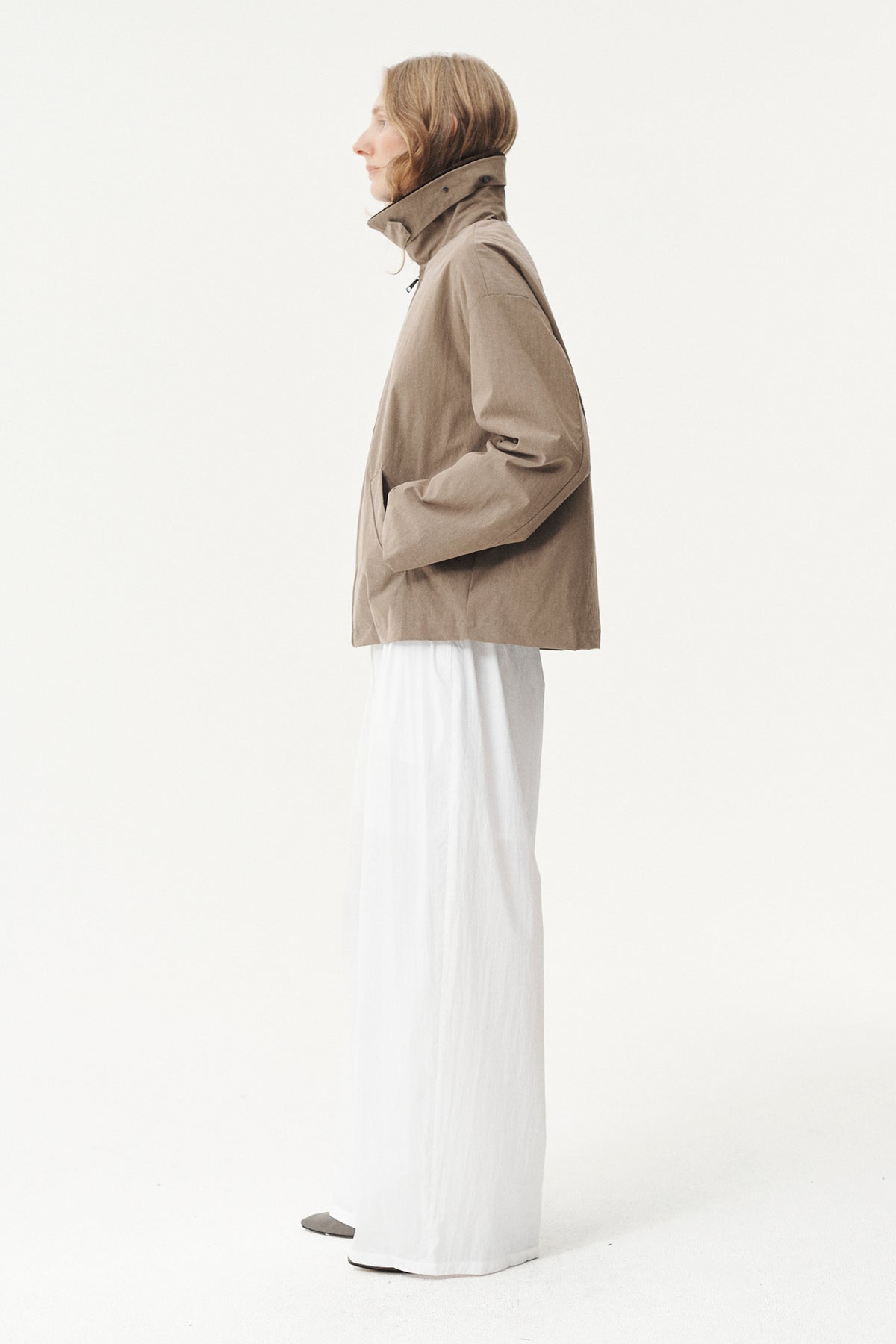 SHIRT JACKET WASHED TENCEL AW26 FADED CAMEL
