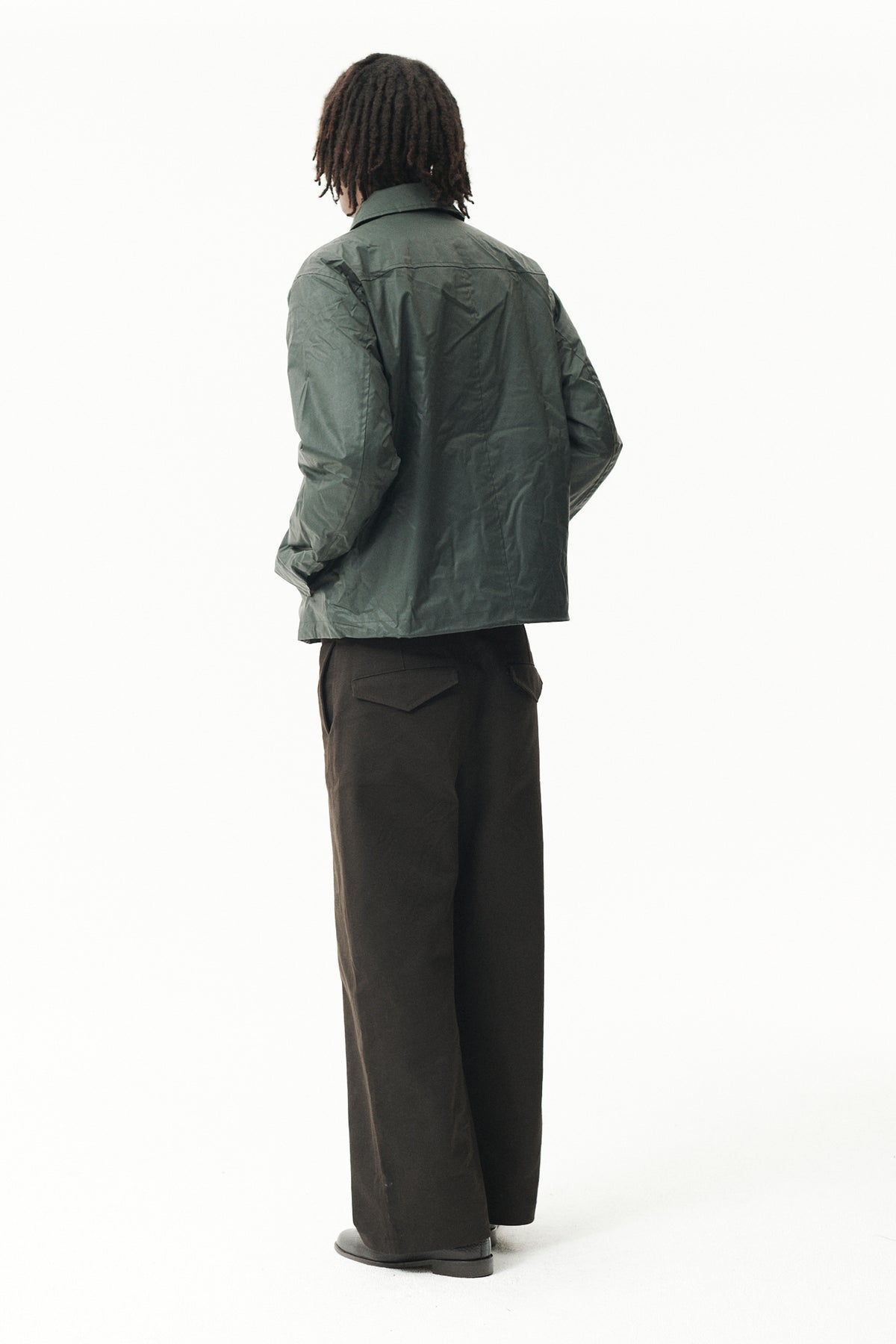 ZIP UP WAX CORDU AW26 DARK GREY GREEN