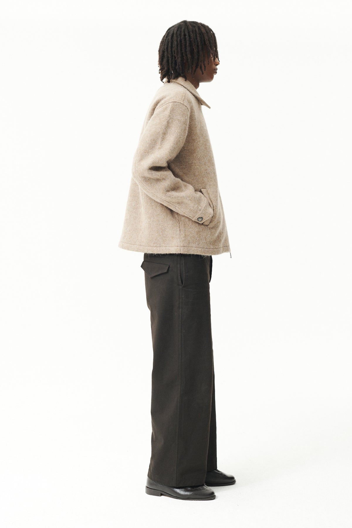 ZIP UP BONDED ALPACA WOOL AW26 CAMEL