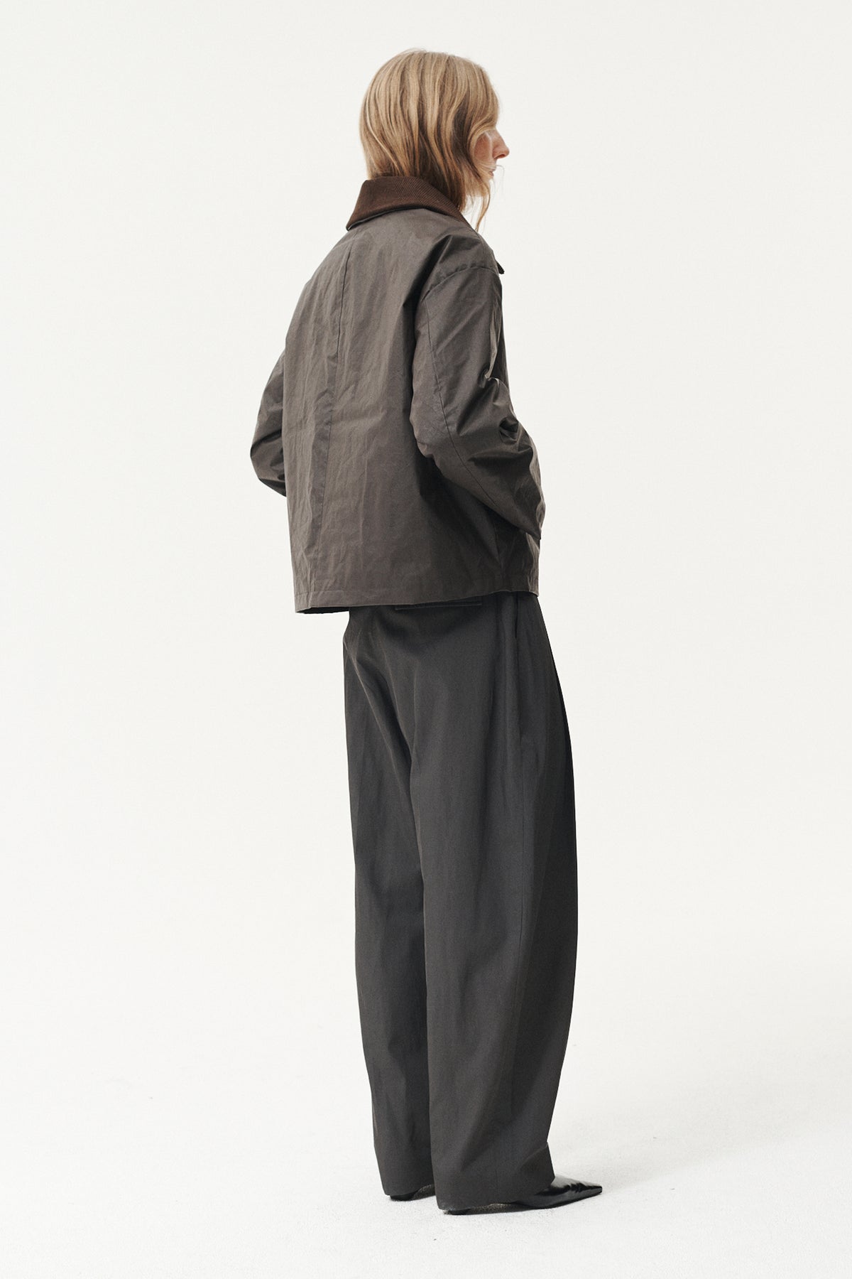 SHIRT JACKET WAXED AW26 DARK BROWN