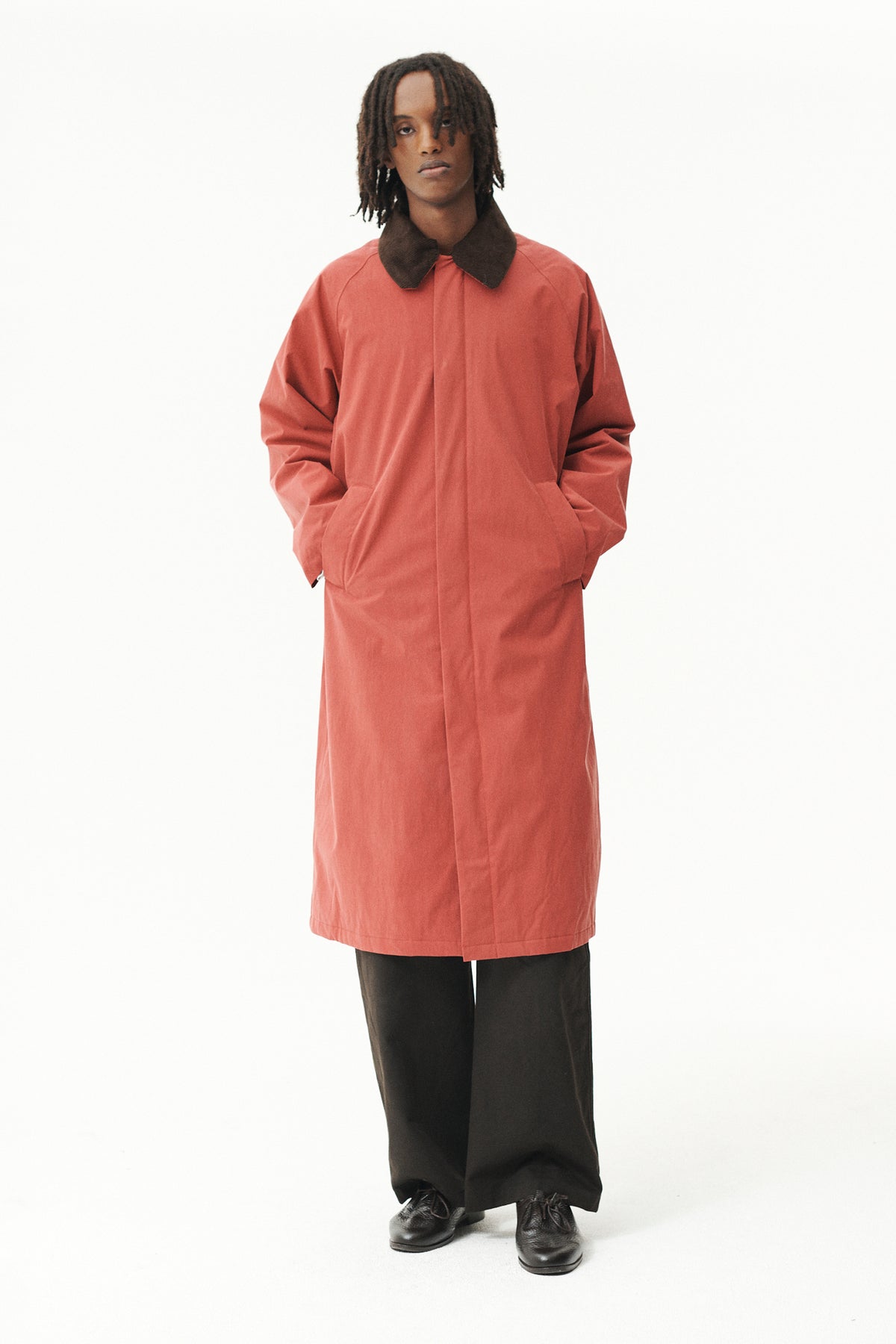 LONG COACH WASHED TENCEL CORDU AW26 FADED CHERRY