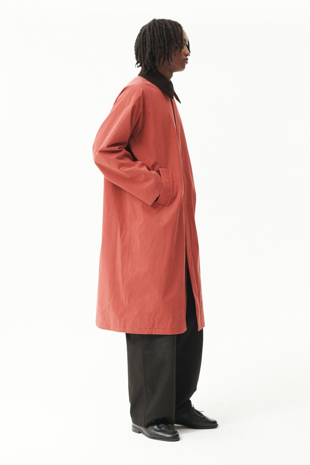 LONG COACH WASHED TENCEL CORDU AW26 FADED CHERRY